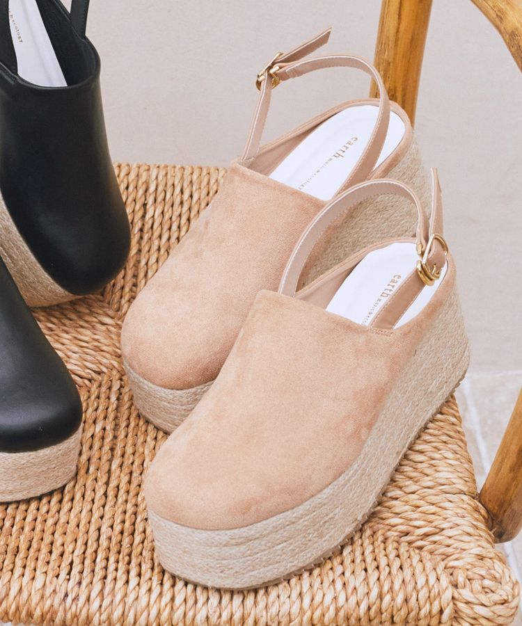 earth music&ecology「厚底ジュートサンダル」|サンダル|Beige