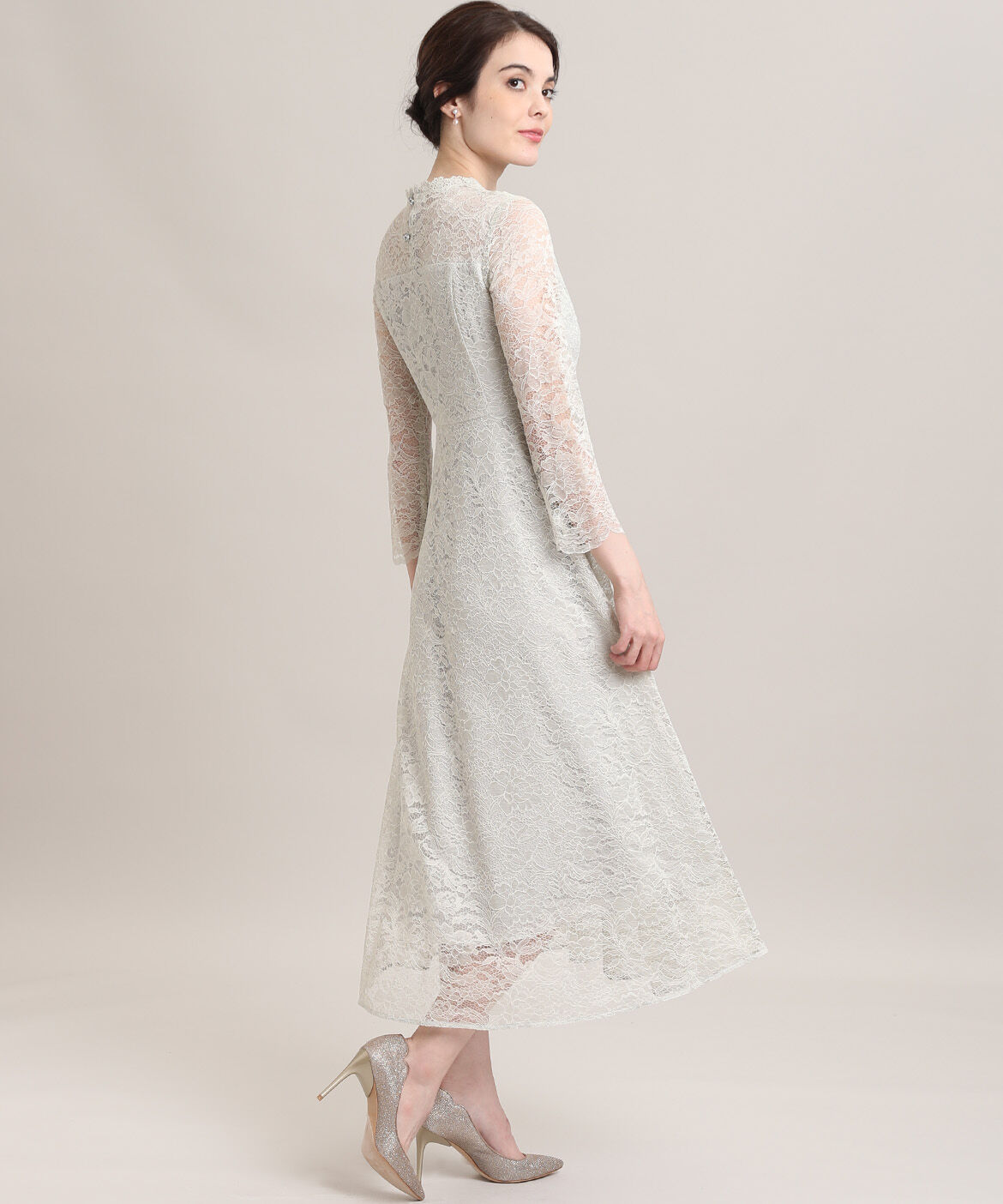 Maglie le cassetto「《Maglie White》ラッセルレースロングドレス」|ワンピース|