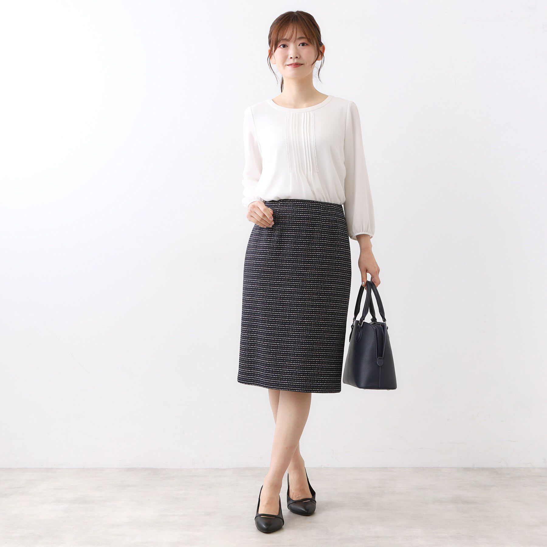 Reflect「【SS-4Lサイズ／フォーマル／セットアップ可】ツイードスカート」|スカート|