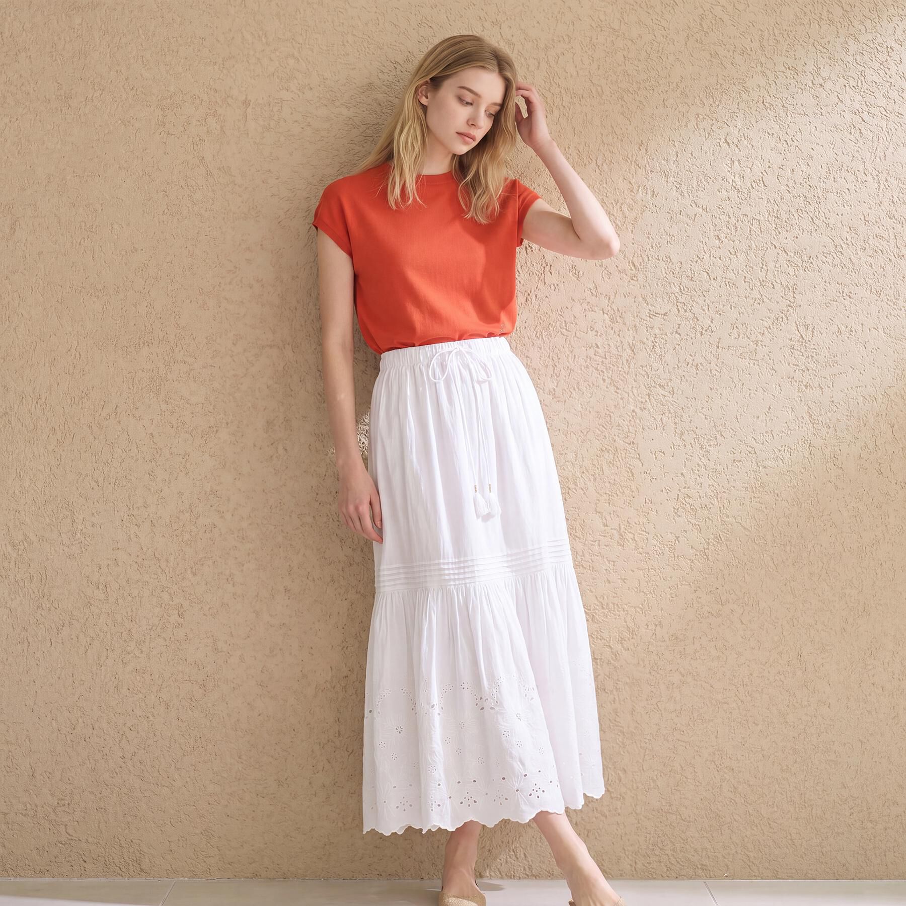 DRESSTERIOR「【ウォッシャブル】コットンシルクフレンチスリーブニット」|ニット・セーター|