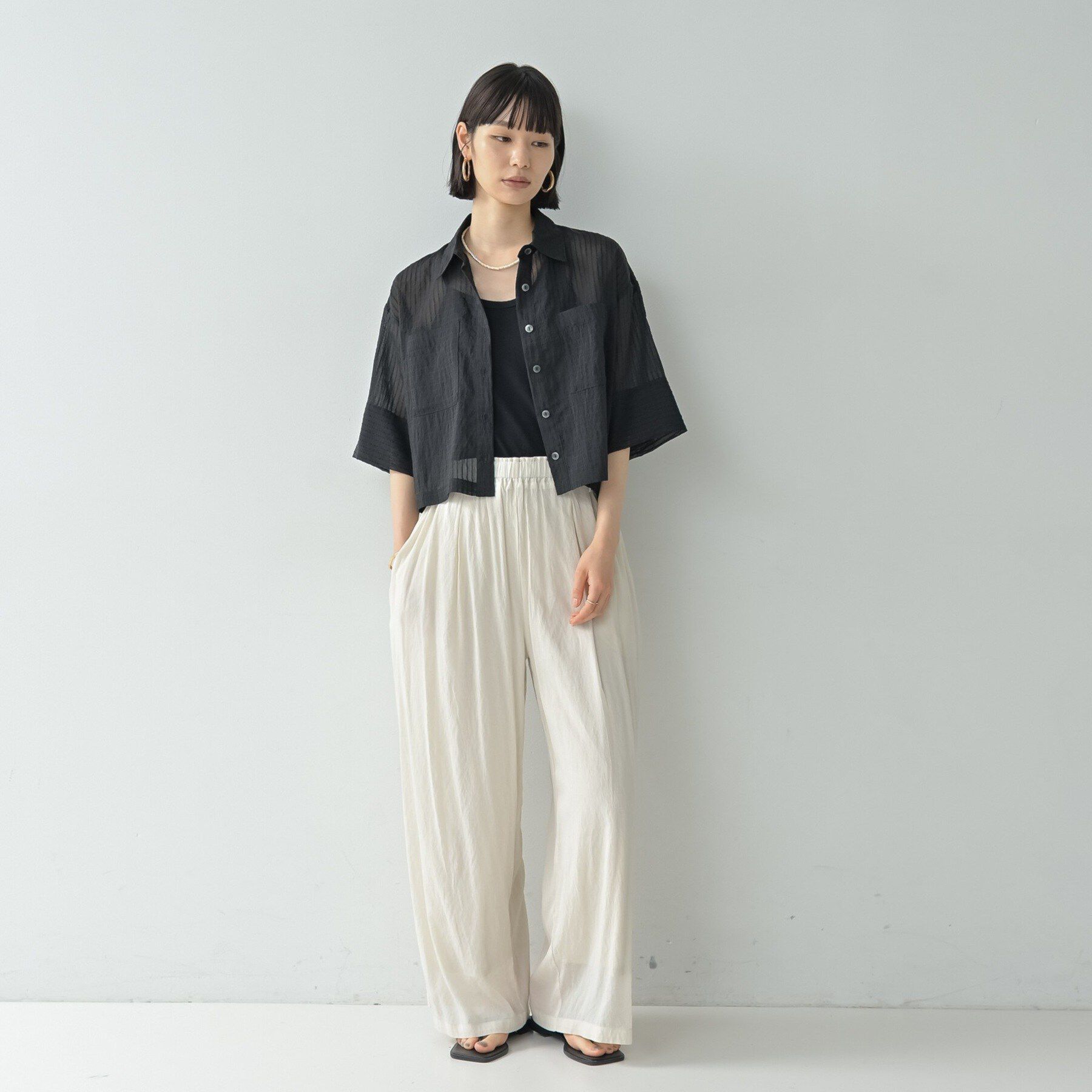 GALLEST「ボックスシルエットシアーシャツ【接触冷感】」|シャツ・ブラウス|