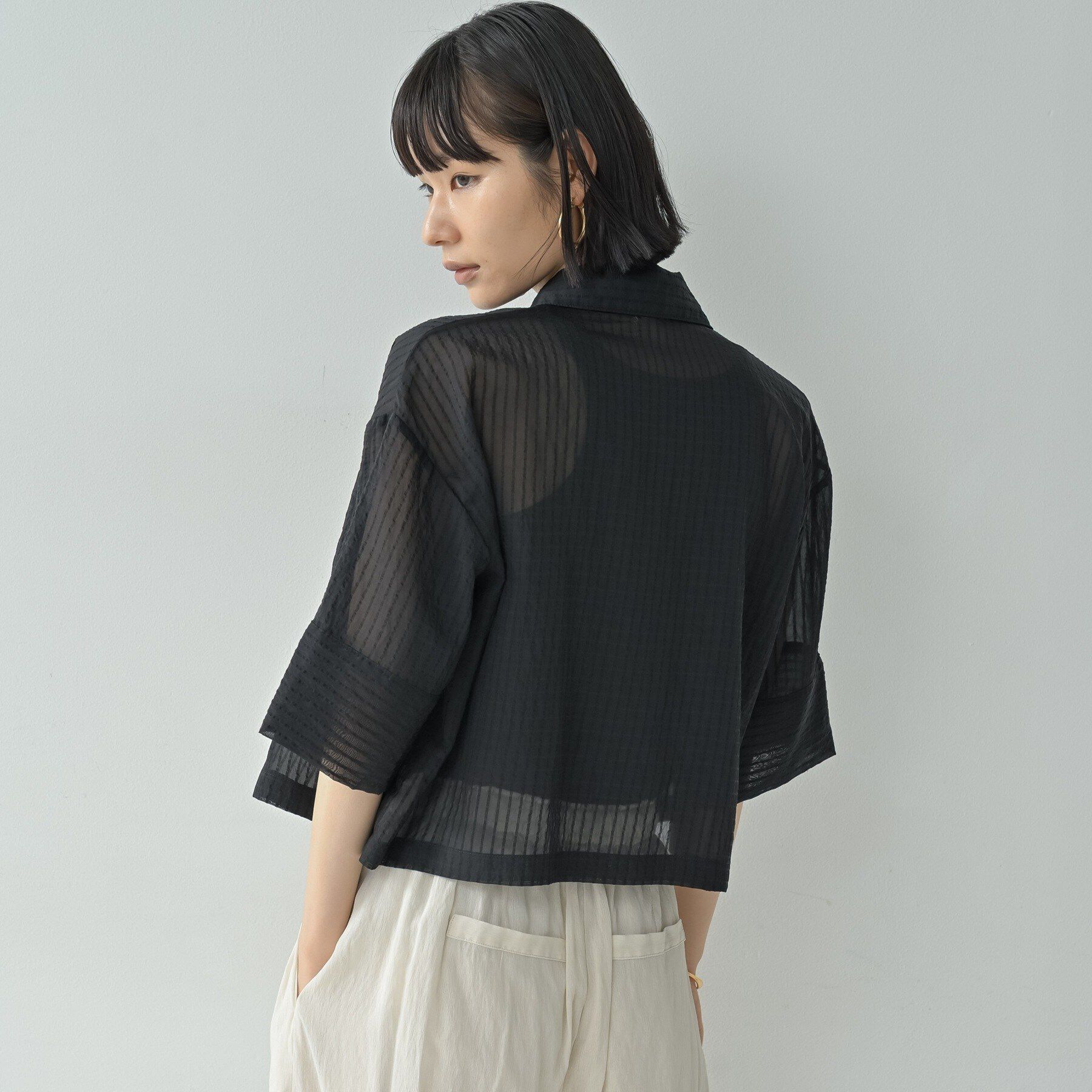 GALLEST「ボックスシルエットシアーシャツ【接触冷感】」|シャツ・ブラウス|