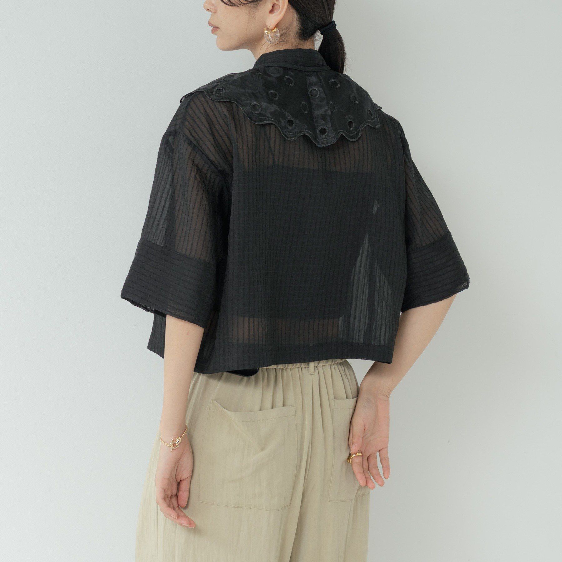 GALLEST「ボックスシルエットシアーシャツ【接触冷感】」|シャツ・ブラウス|