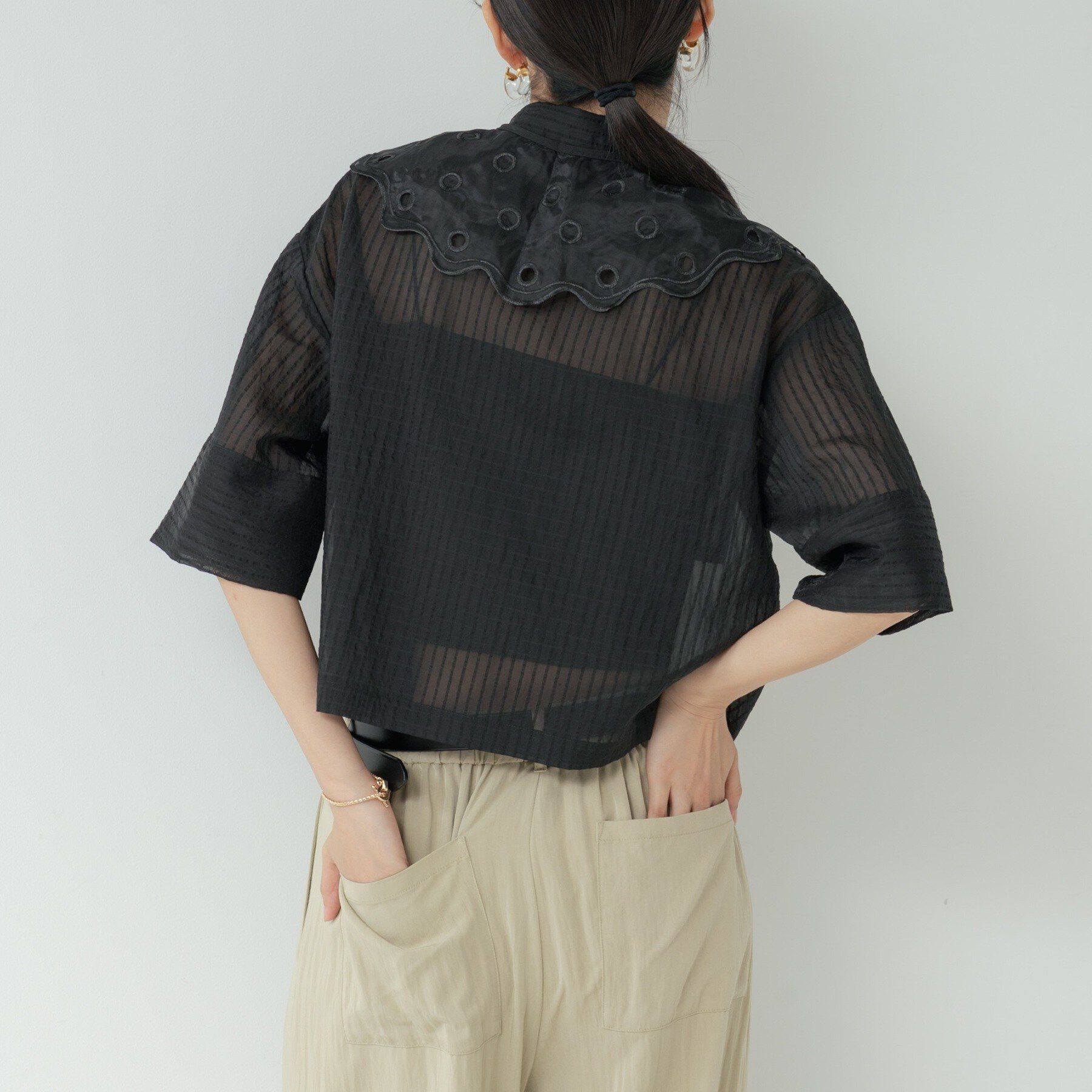 GALLEST「ボックスシルエットシアーシャツ【接触冷感】」|シャツ・ブラウス|