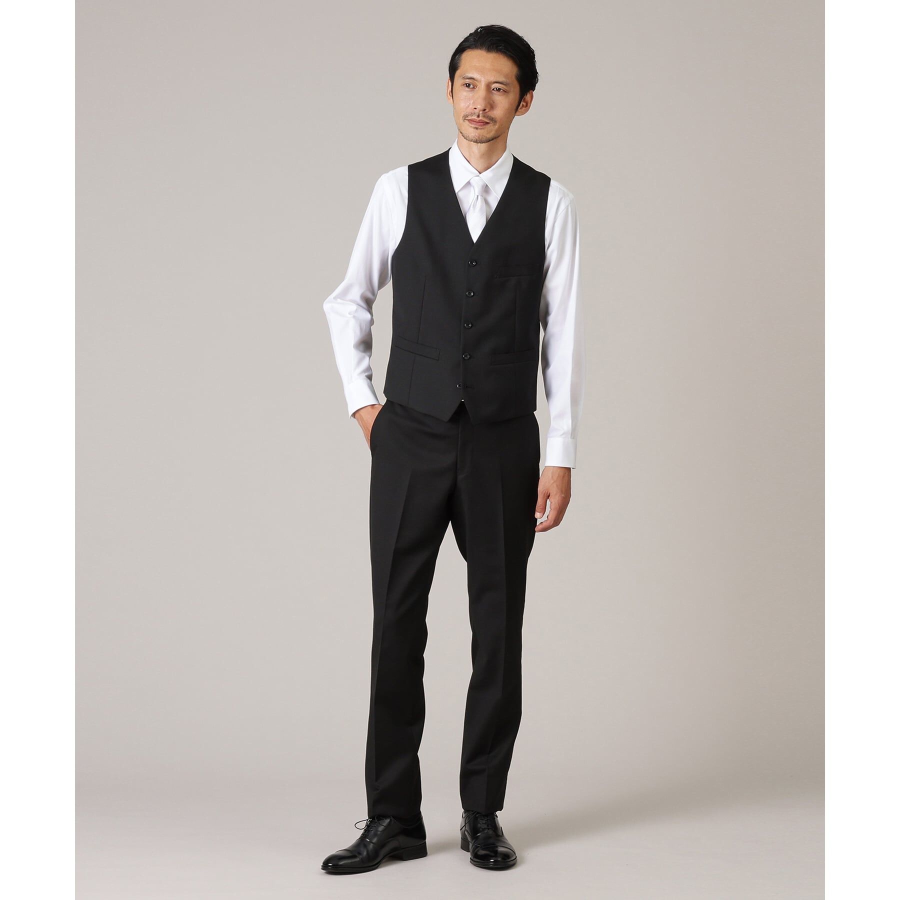 TAKEO KIKUCHI「【冠婚葬祭/3ピース対応】サージ ベスト」|スーツ|