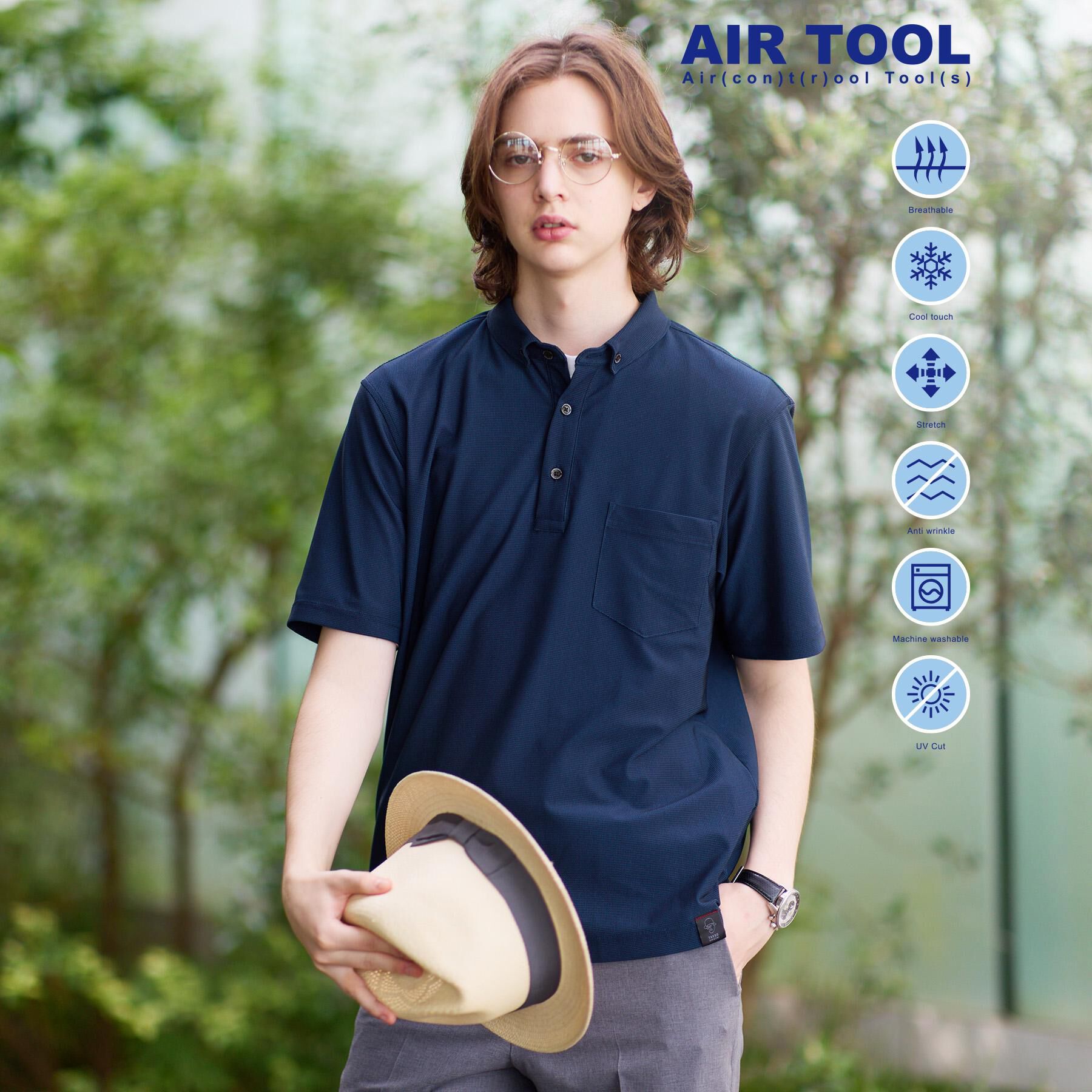 TAKEO KIKUCHI「【通気性】AIR TOOL ポロシャツ」|ポロシャツ|