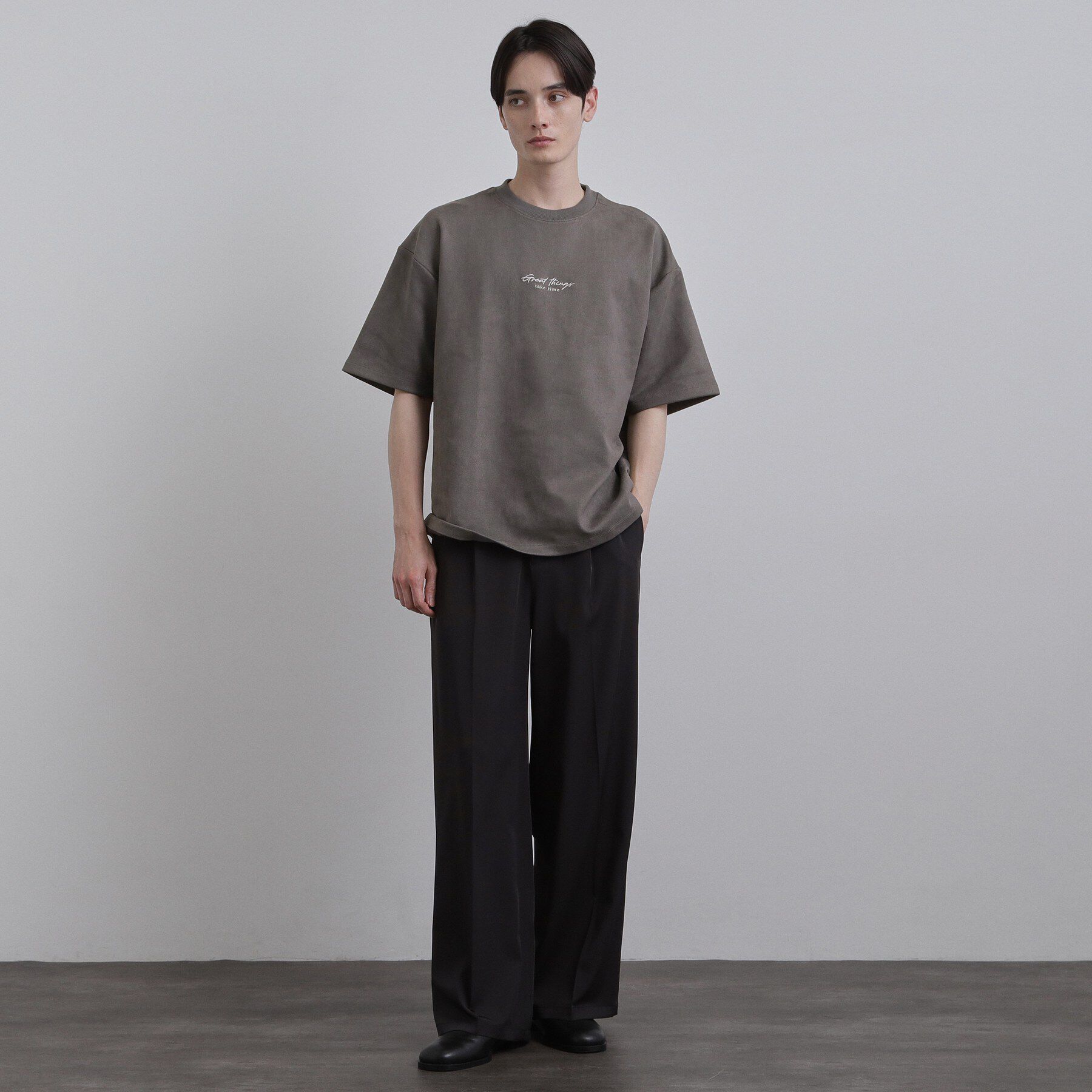 tk.TAKEO KIKUCHI「ポンチスエードタッチTシャツ」|Tシャツ・カットソー|