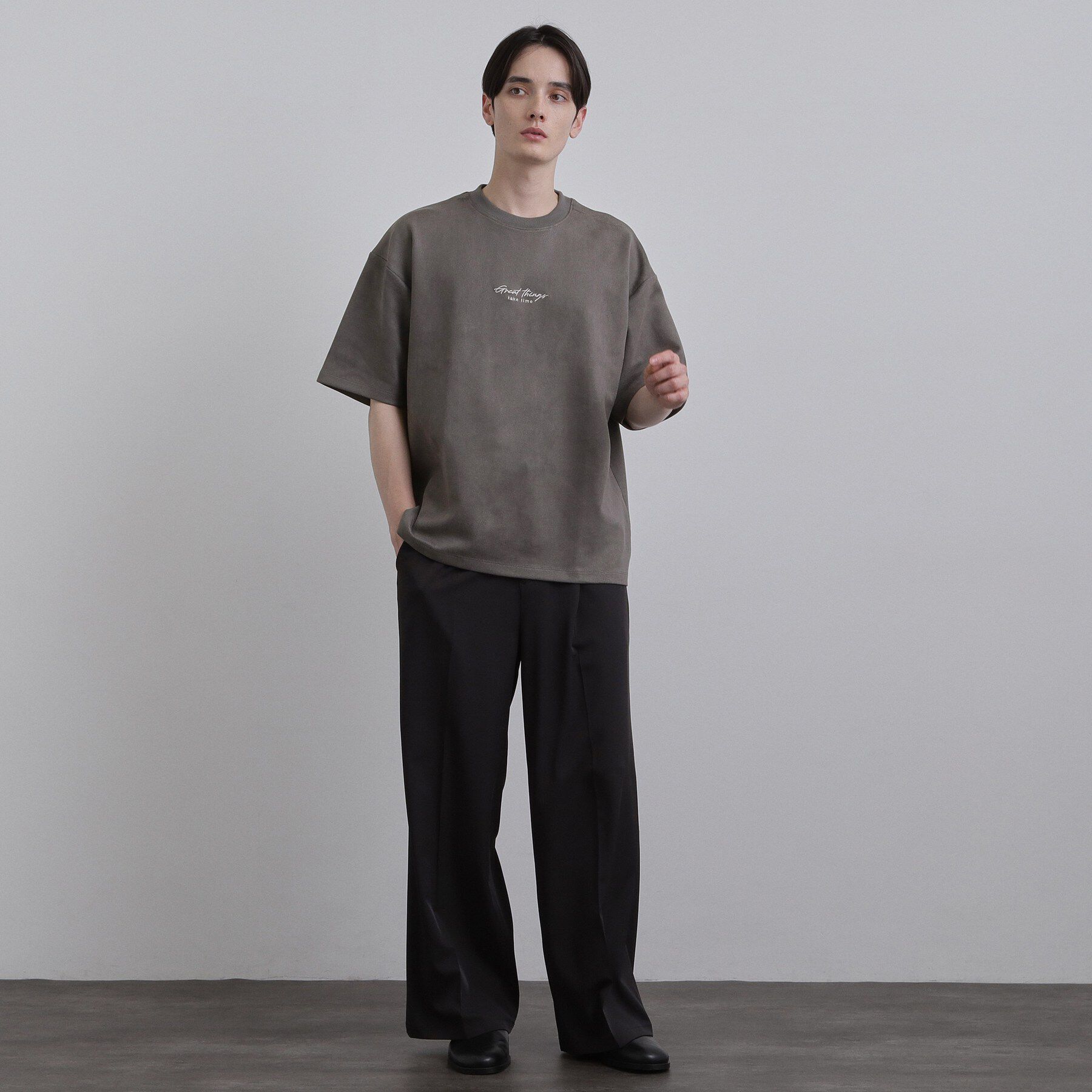tk.TAKEO KIKUCHI「ポンチスエードタッチTシャツ」|Tシャツ・カットソー|