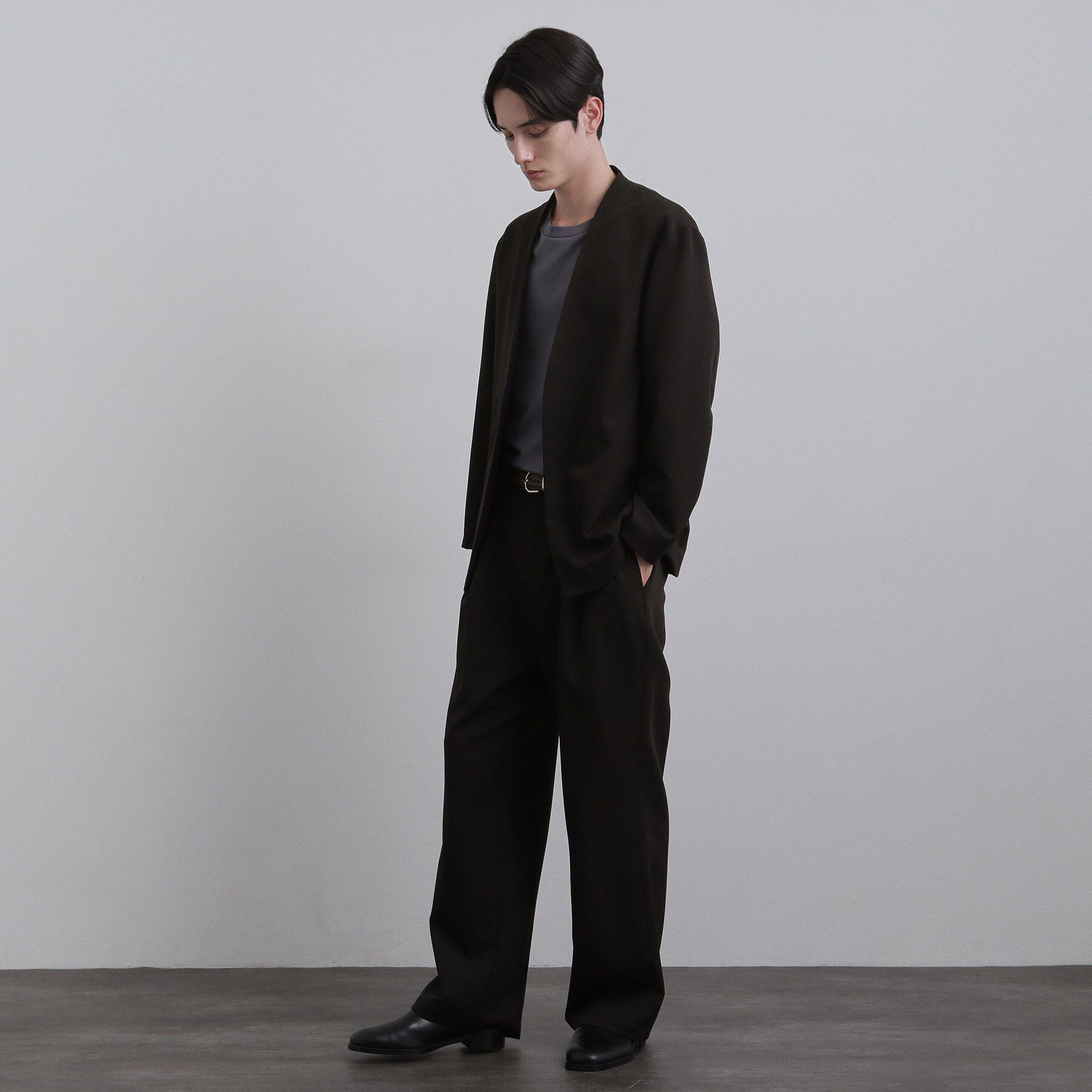 tk.TAKEO KIKUCHI「【防シワ／ストレッチ/セット対応可】smart shiftシリーズ ノーカラージャケット」|ノーカラージャケット|