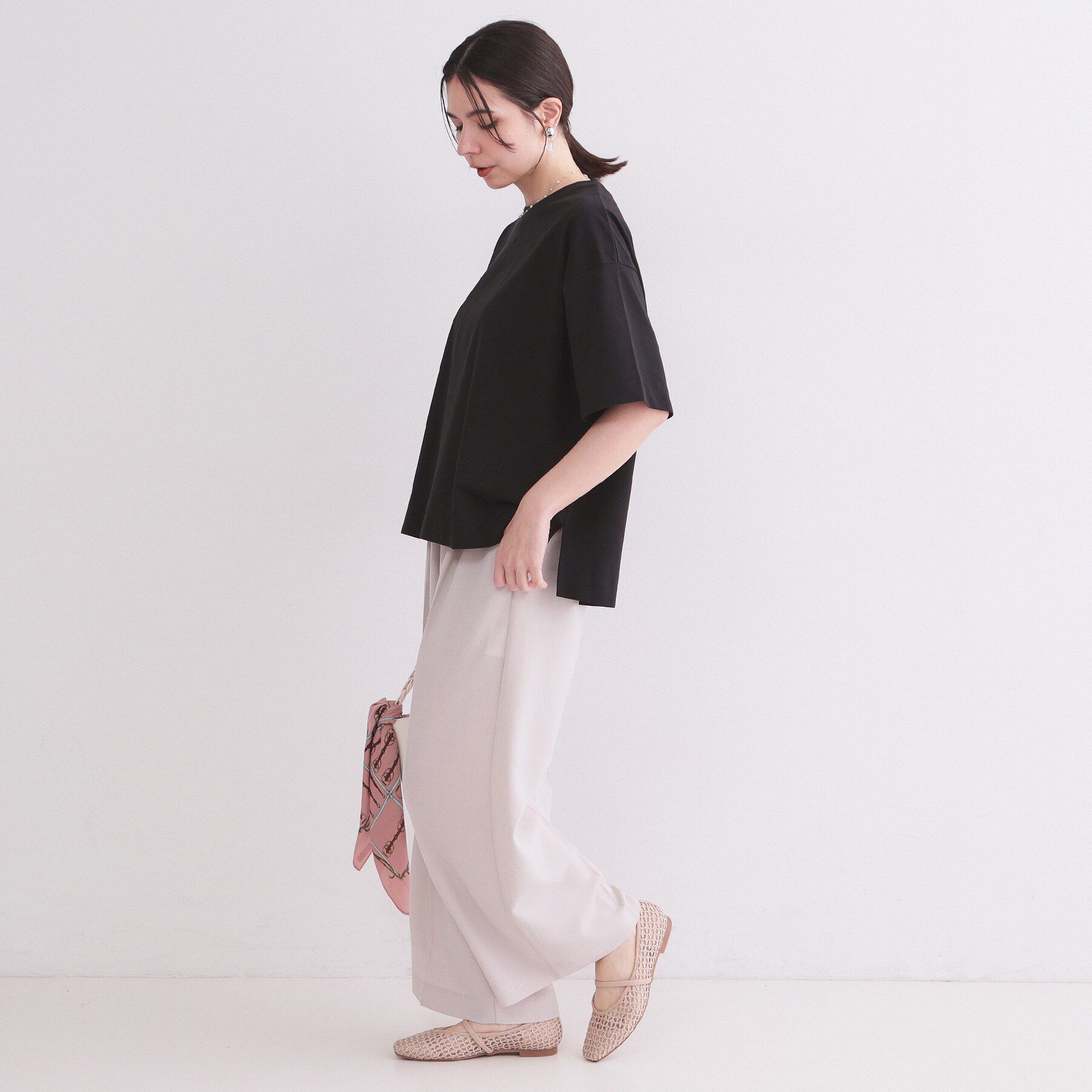 OPAQUE.CLIP「【接触冷感】リラクシーカットソー《洗濯機OK》」|Tシャツ・カットソー|