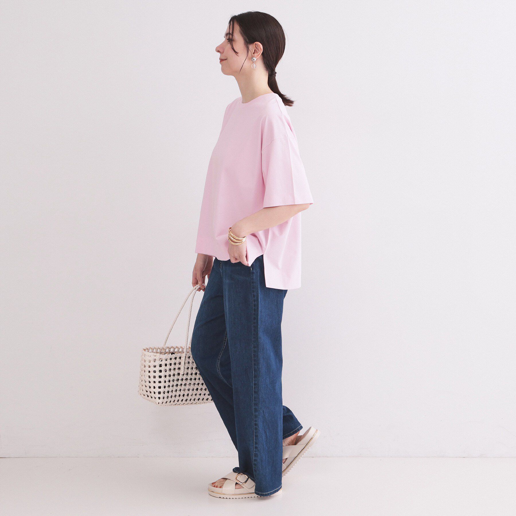 OPAQUE.CLIP「【接触冷感】リラクシーカットソー《洗濯機OK》」|Tシャツ・カットソー|