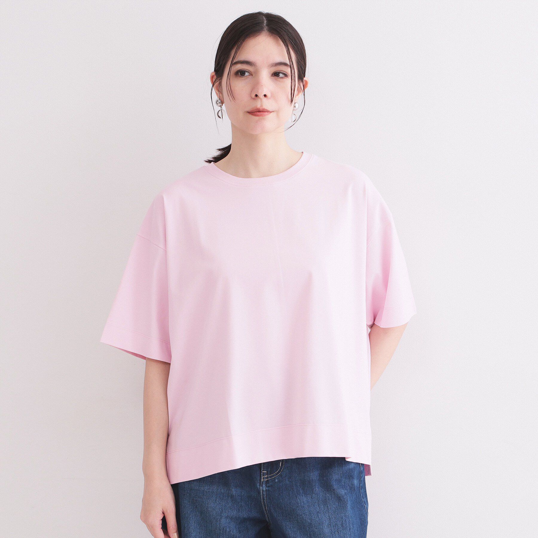 OPAQUE.CLIP「【接触冷感】リラクシーカットソー《洗濯機OK》」|Tシャツ・カットソー|