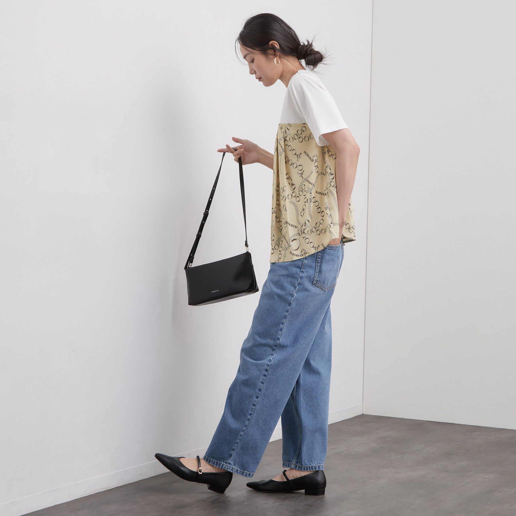 OPAQUE.CLIP「スカーフドッキング ビスチェカットソー【洗濯機OK】」|Tシャツ・カットソー|