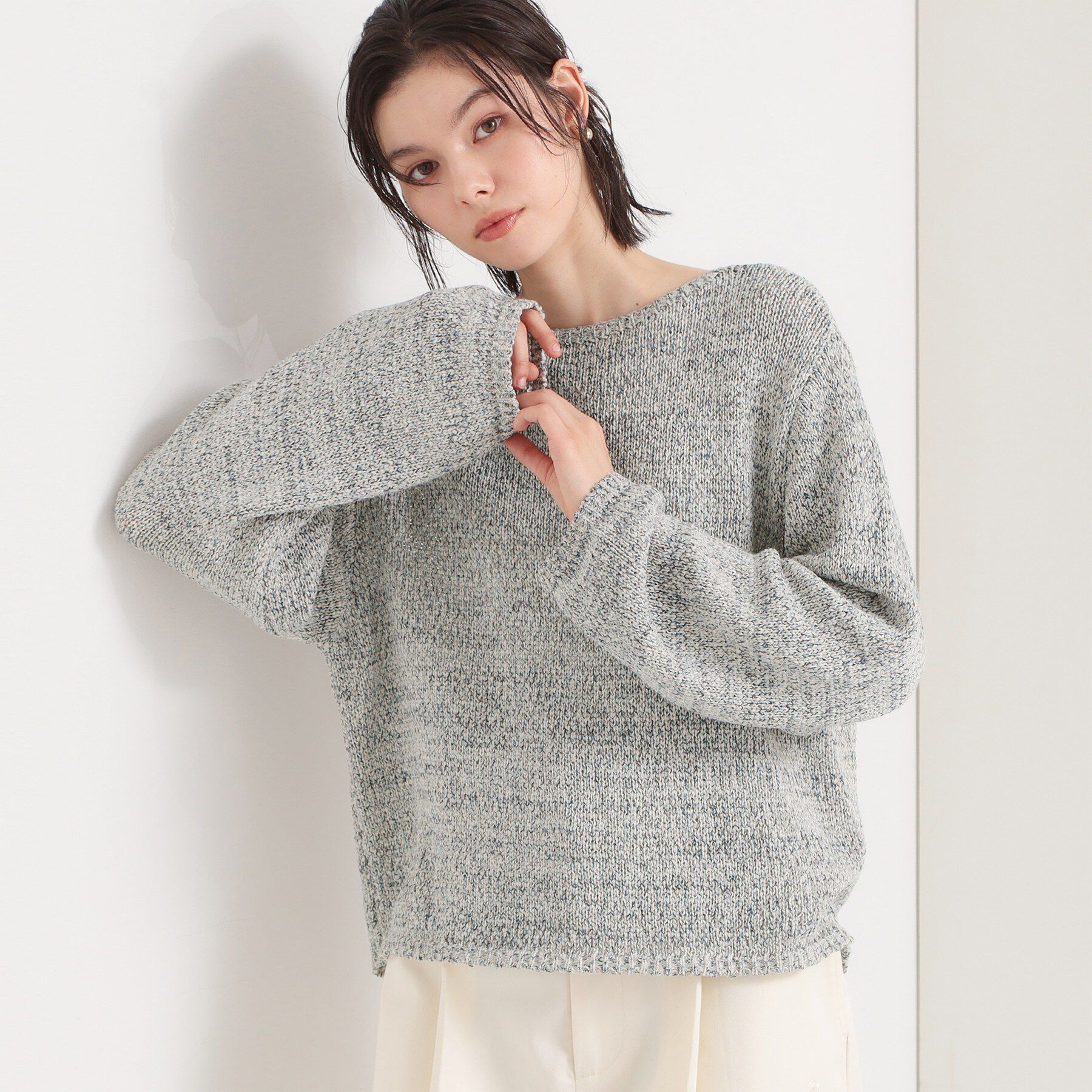 THE SHOP TK「MIXカラーで軽やかに テープヤーンニット」|ニット・セーター|