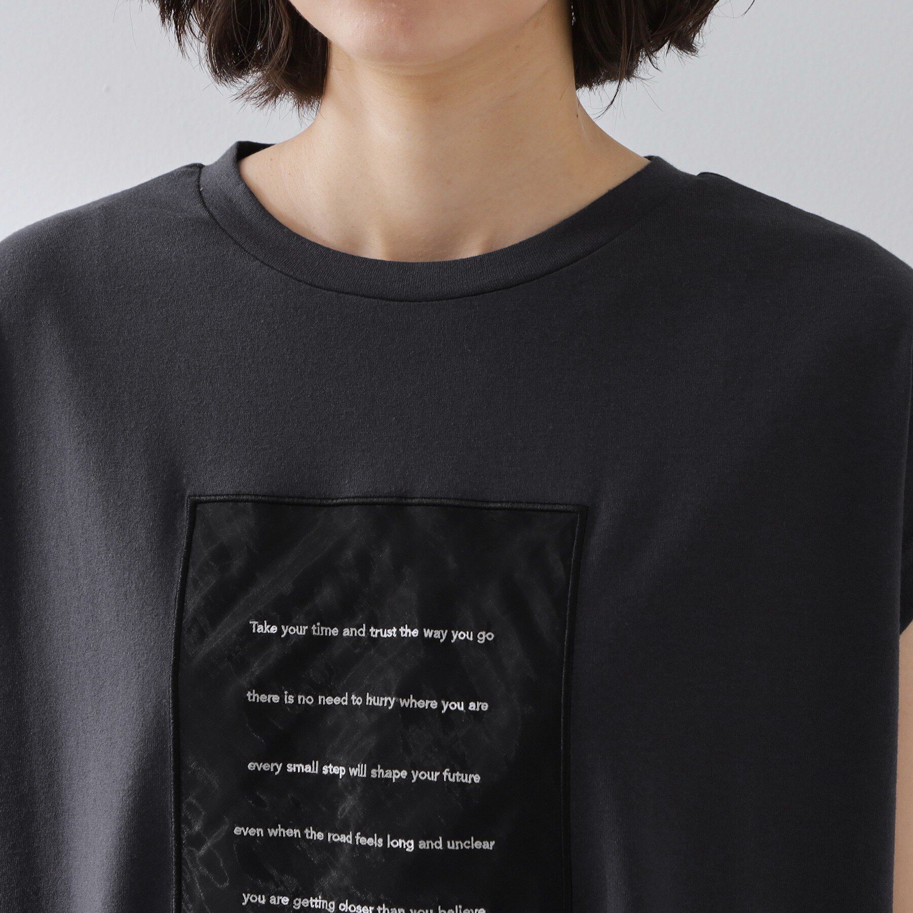 THE SHOP TK「オーガンジー刺繍Tシャツ」|Tシャツ・カットソー|