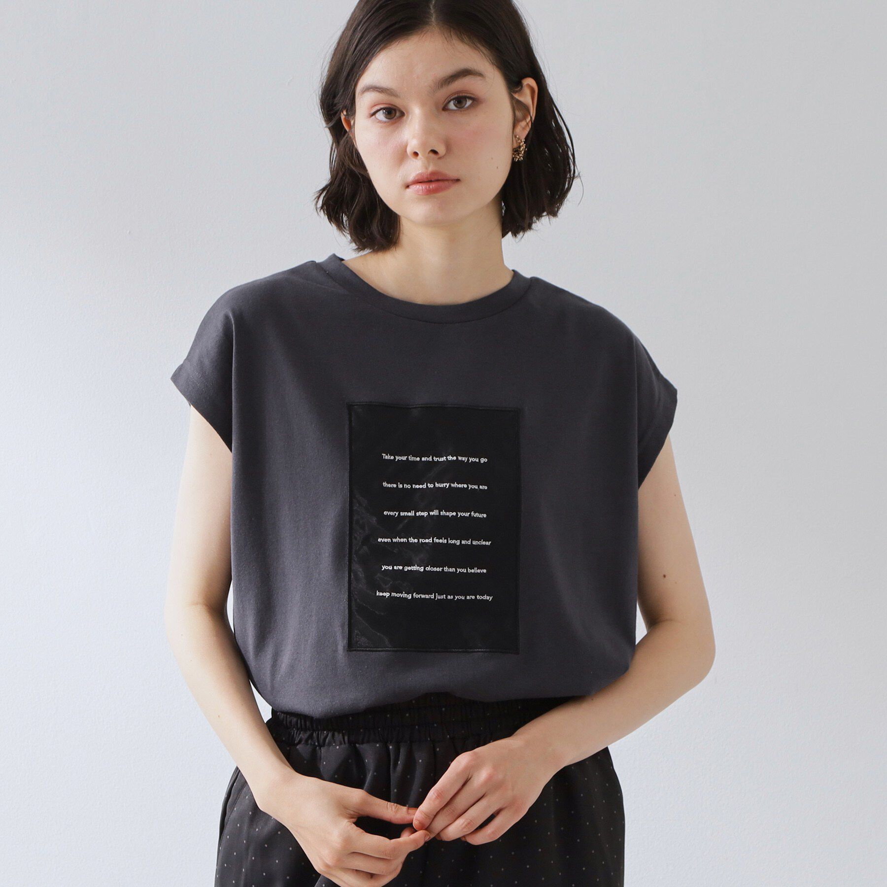 THE SHOP TK「オーガンジー刺繍Tシャツ」|Tシャツ・カットソー|