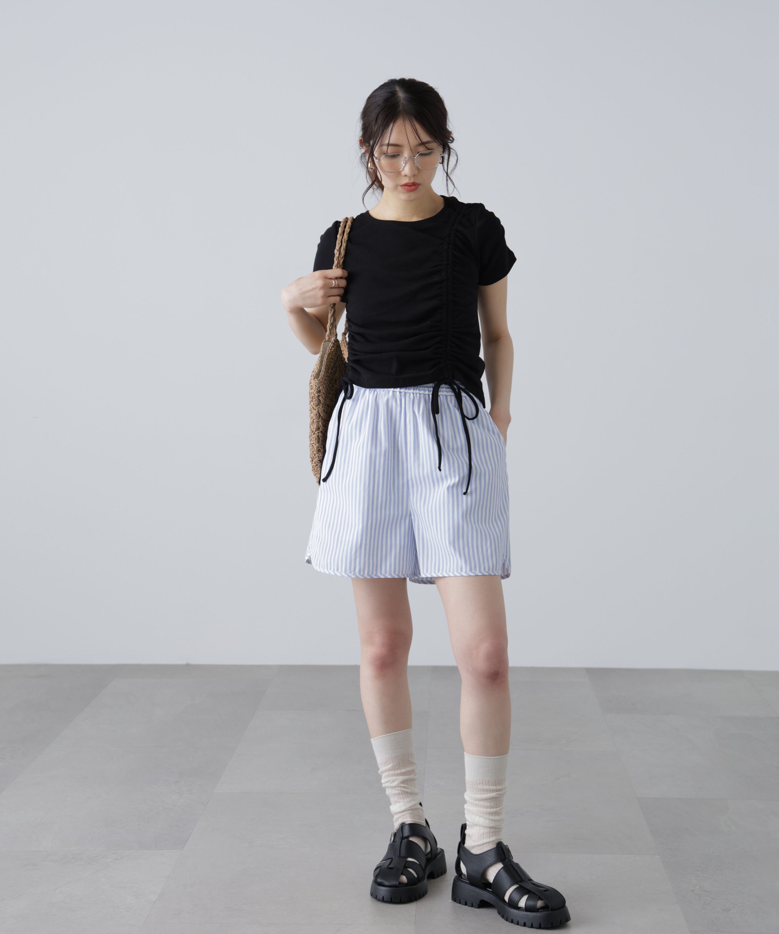  「アシメドロストリブカットソー」|Tシャツ・カットソー|