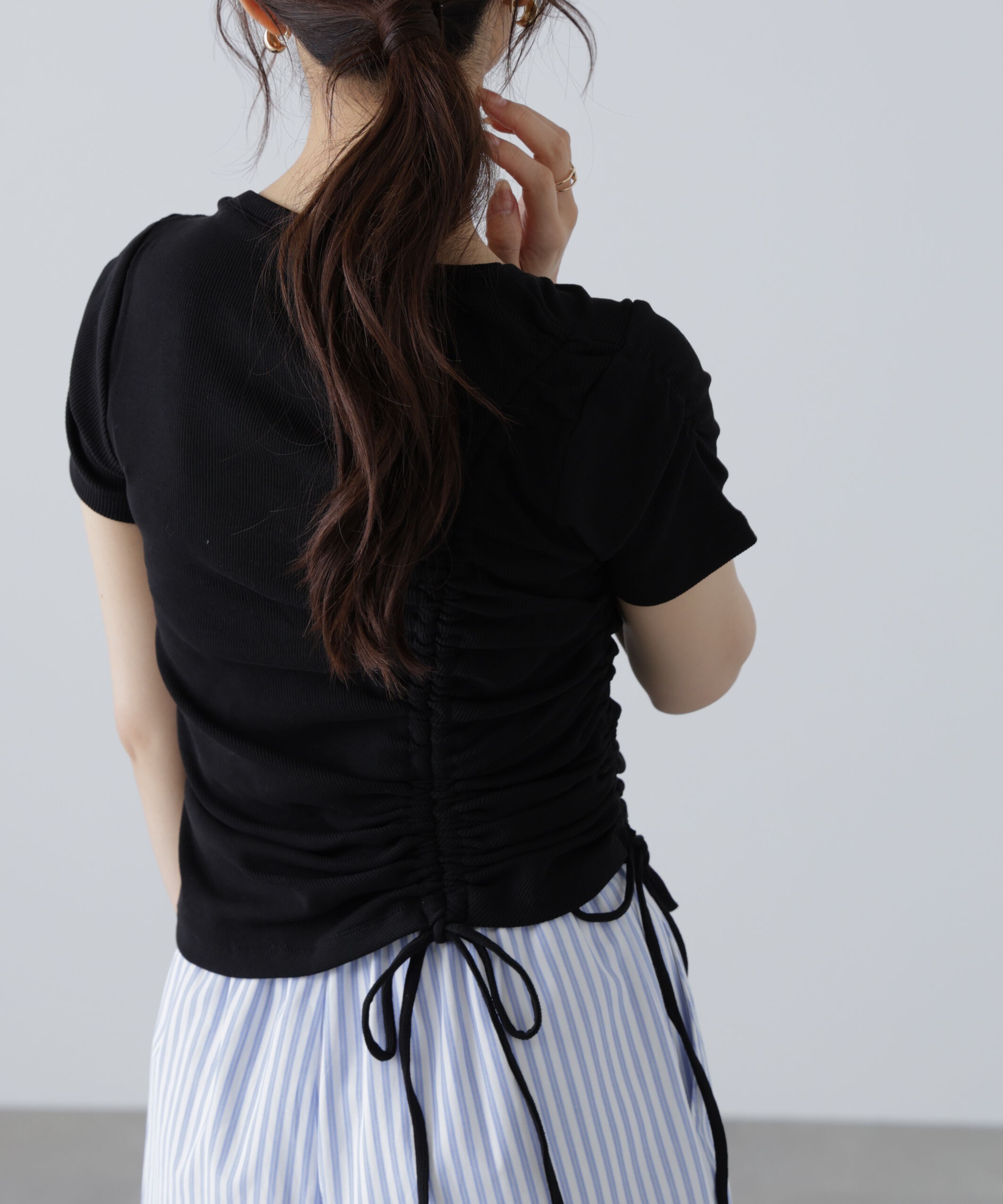  「アシメドロストリブカットソー」|Tシャツ・カットソー|