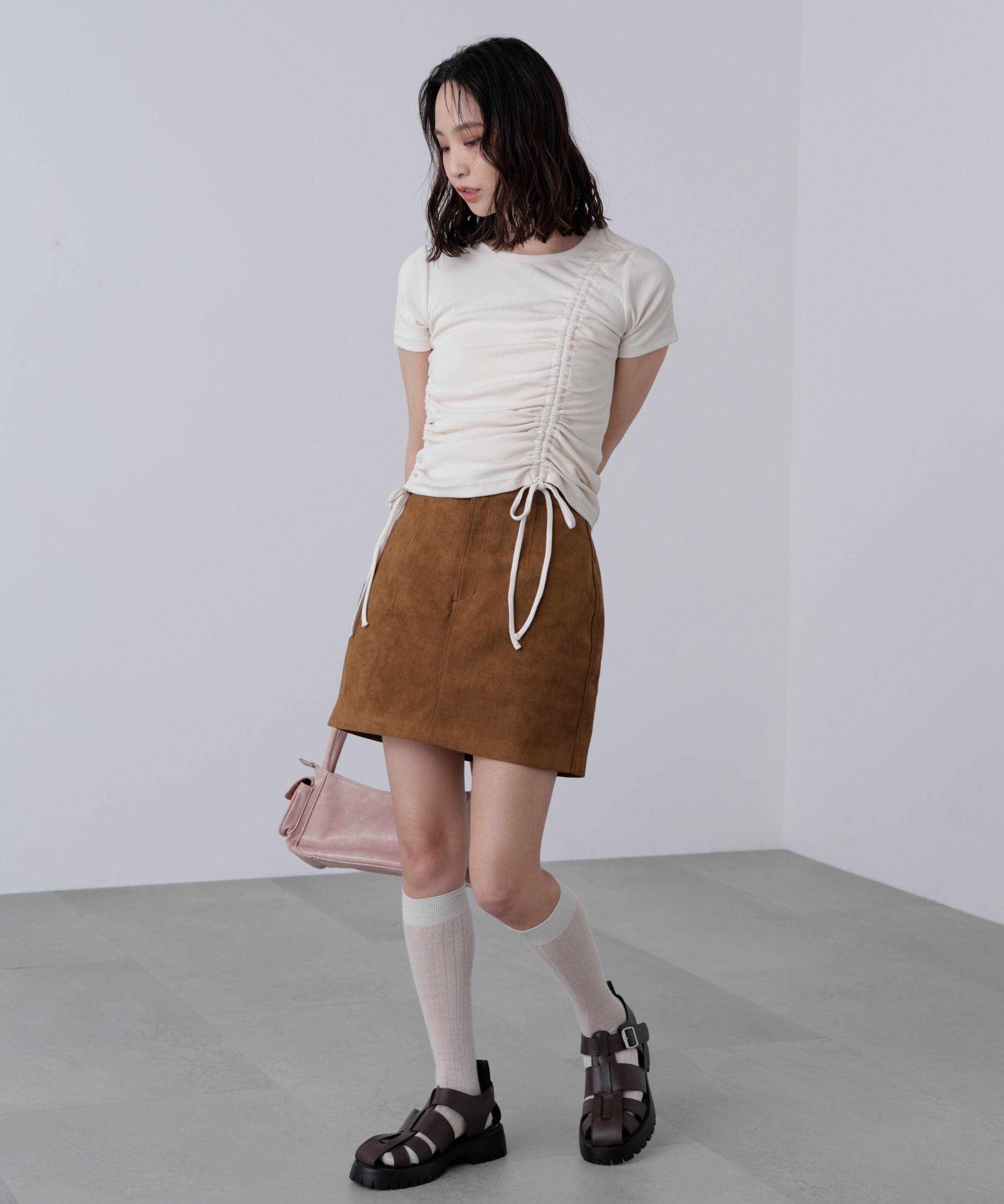  「アシメドロストリブカットソー」|Tシャツ・カットソー|