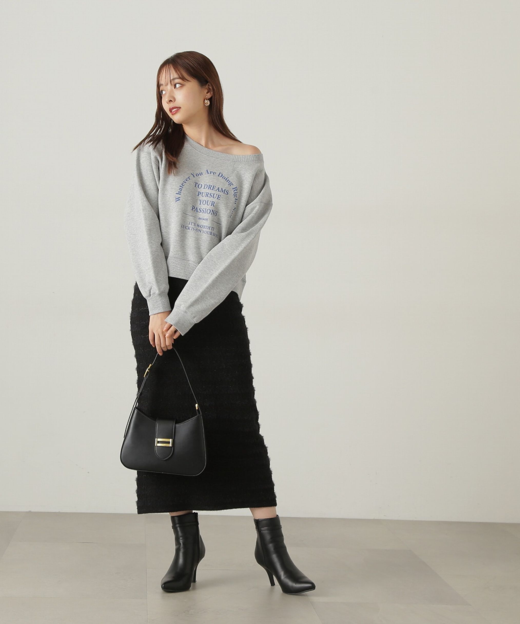 PROPORTION BODY DRESSING「ラメ入りフェザーツイード　24AWニットアップ」|ワンピース|