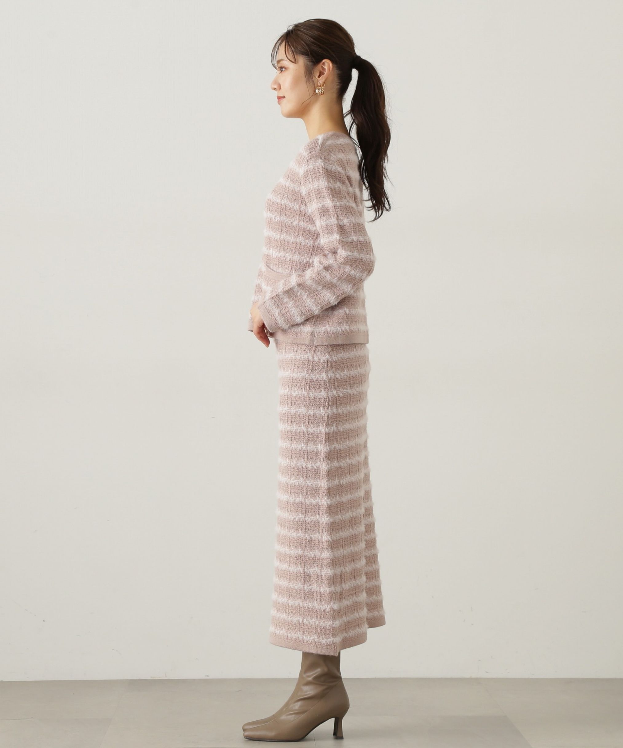 PROPORTION BODY DRESSING「ラメ入りフェザーツイード　24AWニットアップ」|ワンピース|