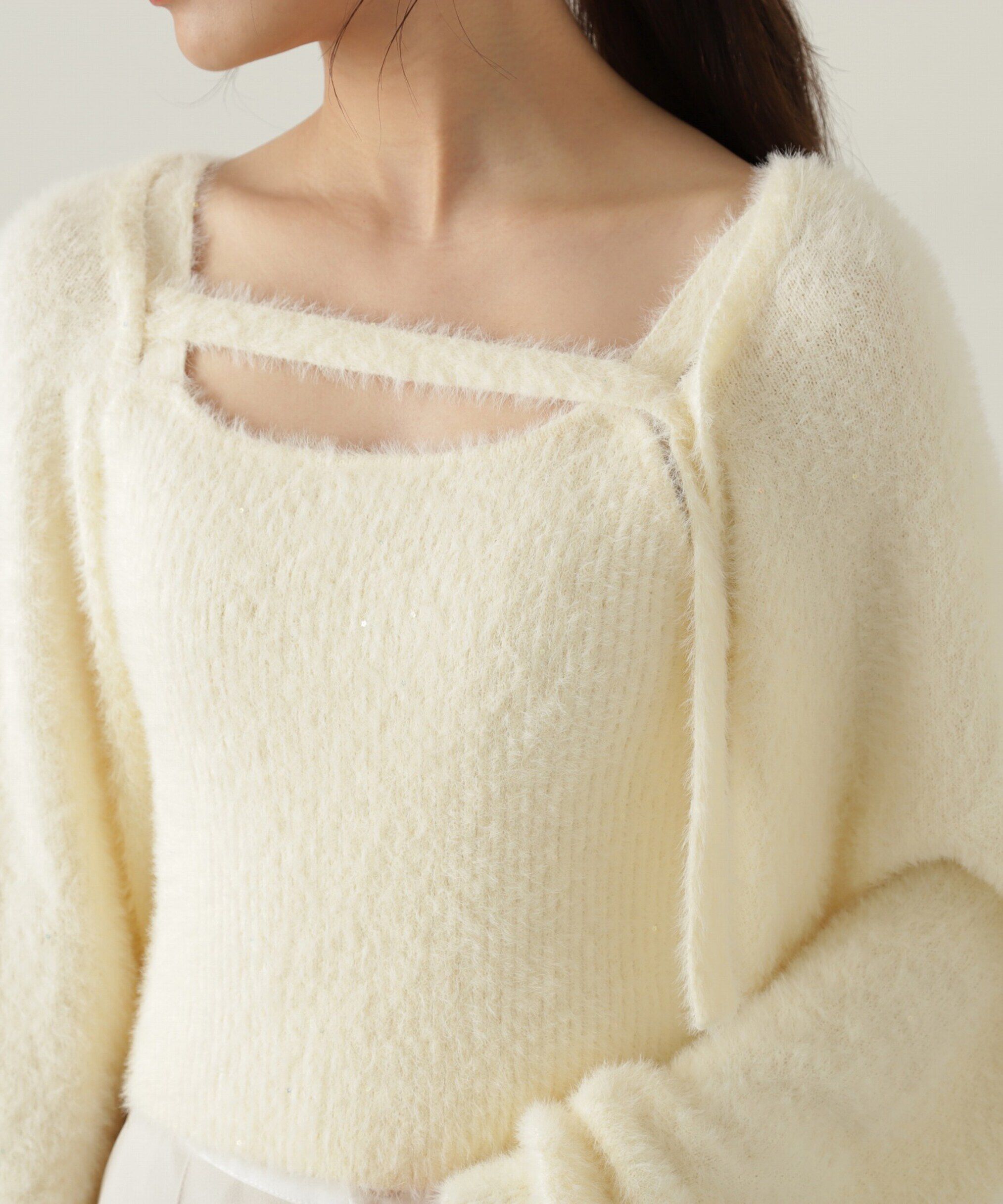 PROPORTION BODY DRESSING「フェザーキャミカーディガン」|ニット・セーター|