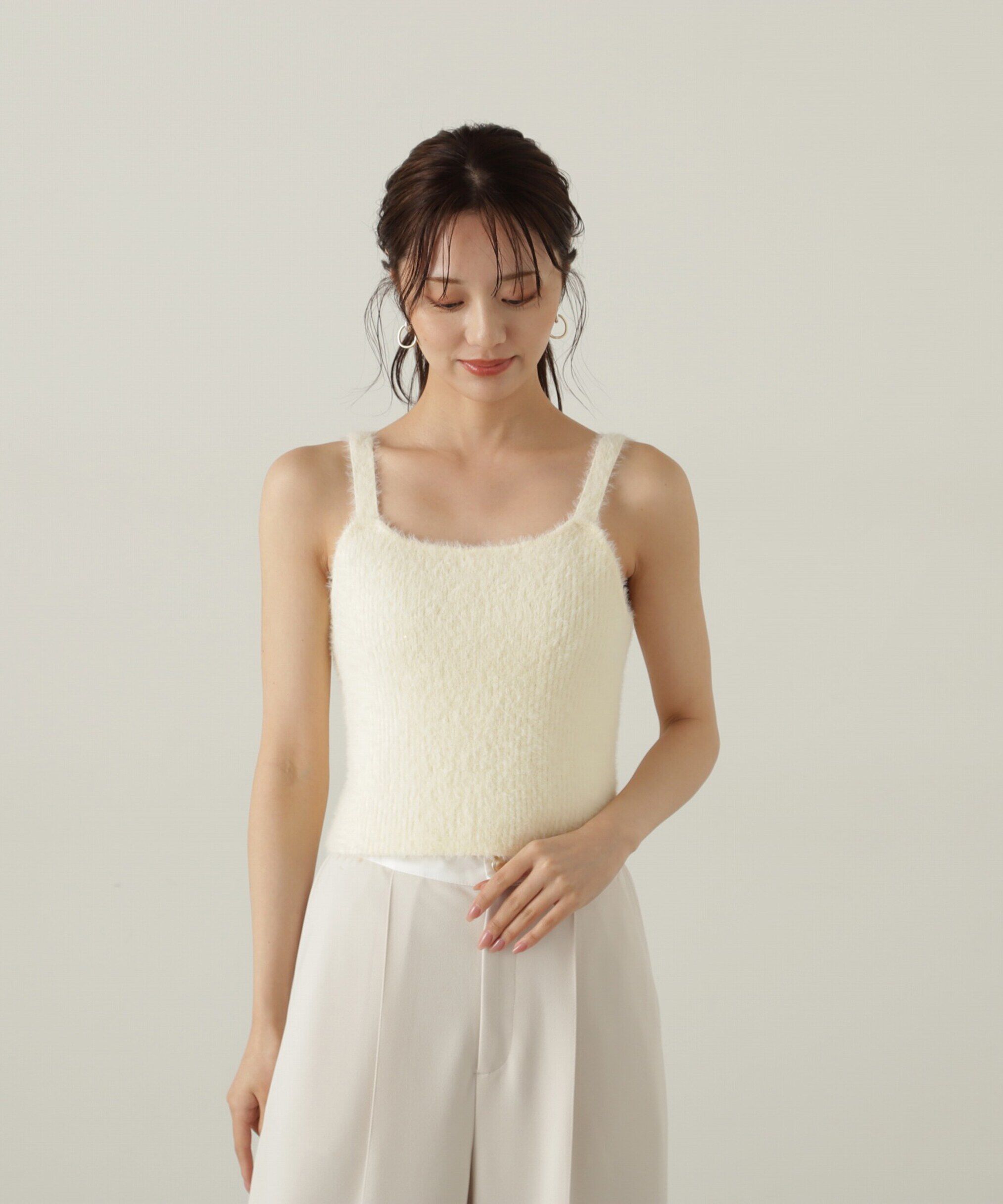 PROPORTION BODY DRESSING「フェザーキャミカーディガン」|ニット・セーター|