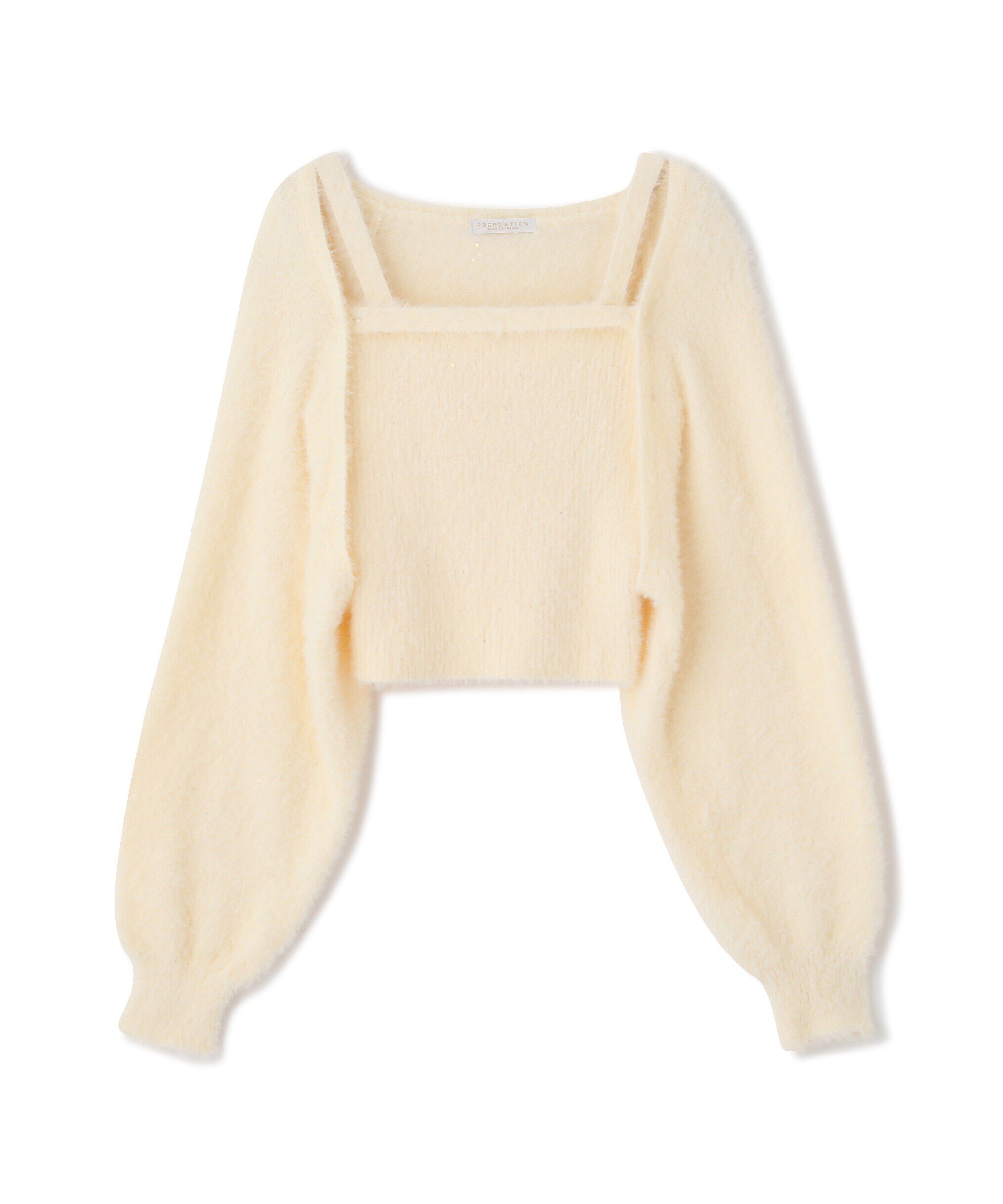 PROPORTION BODY DRESSING「フェザーキャミカーディガン」|ニット・セーター|