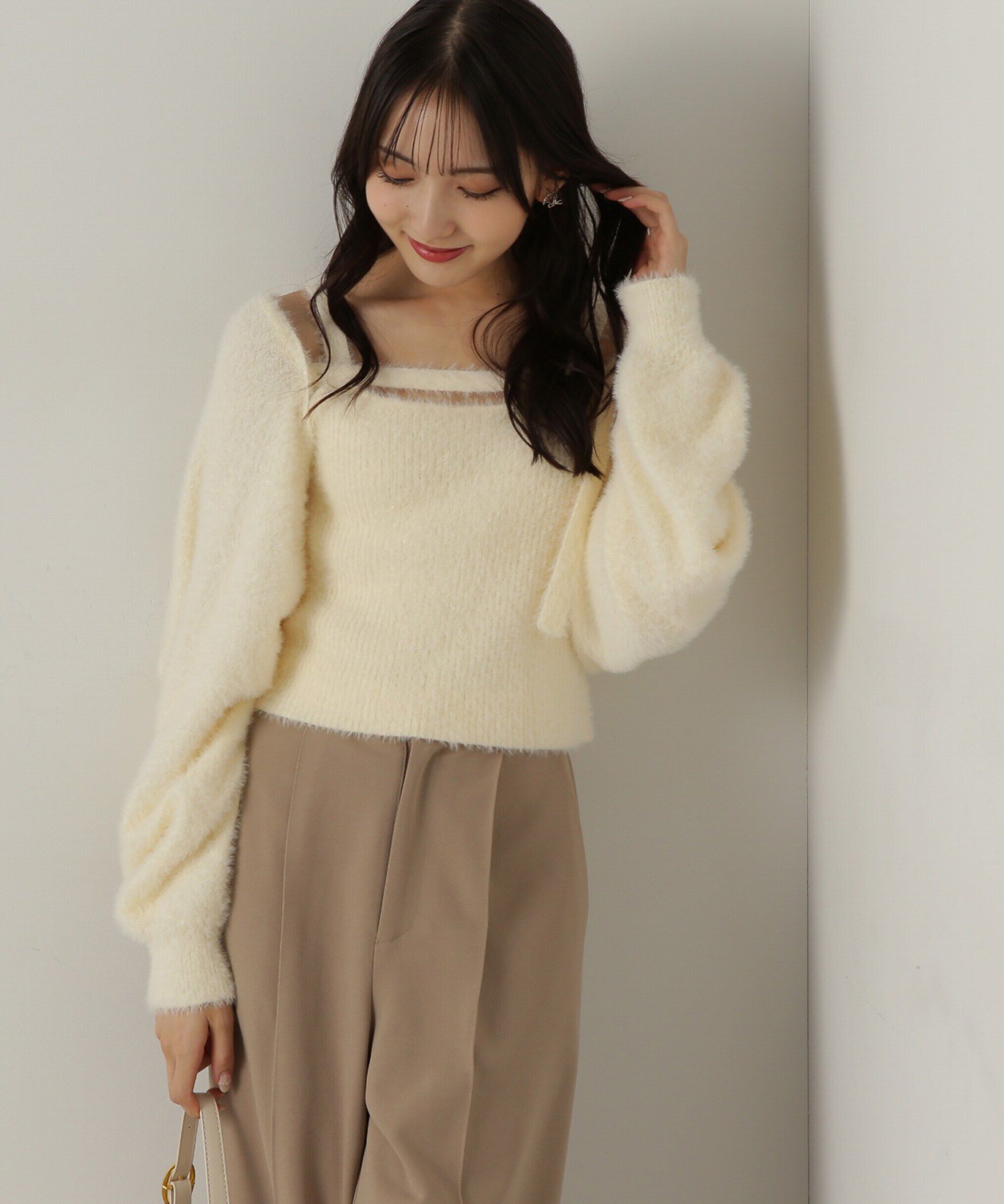 PROPORTION BODY DRESSING「フェザーキャミカーディガン」|ニット・セーター|
