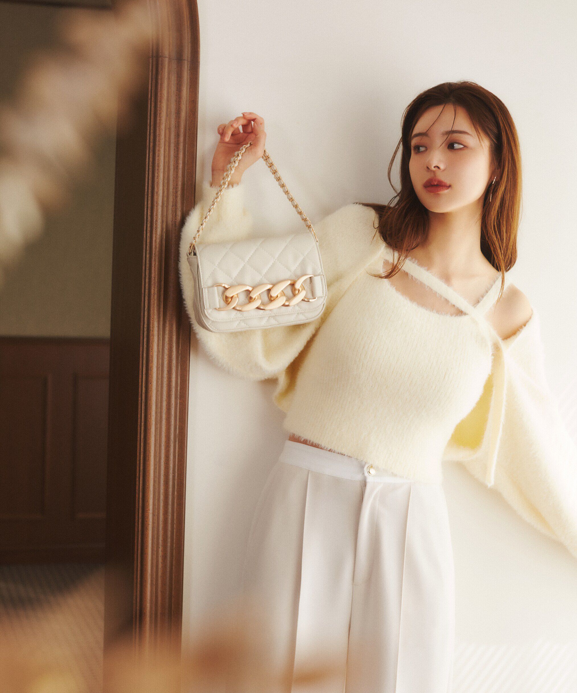 PROPORTION BODY DRESSING「フェザーキャミカーディガン」|ニット・セーター|