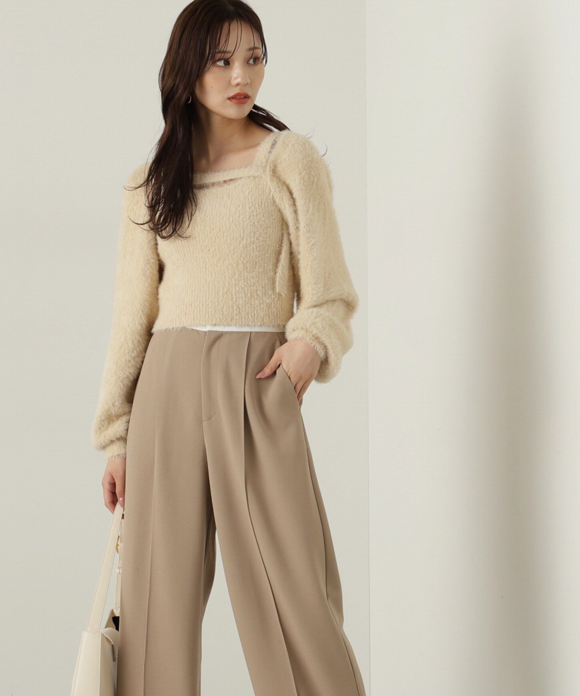 PROPORTION BODY DRESSING「フェザーキャミカーディガン」|ニット・セーター|
