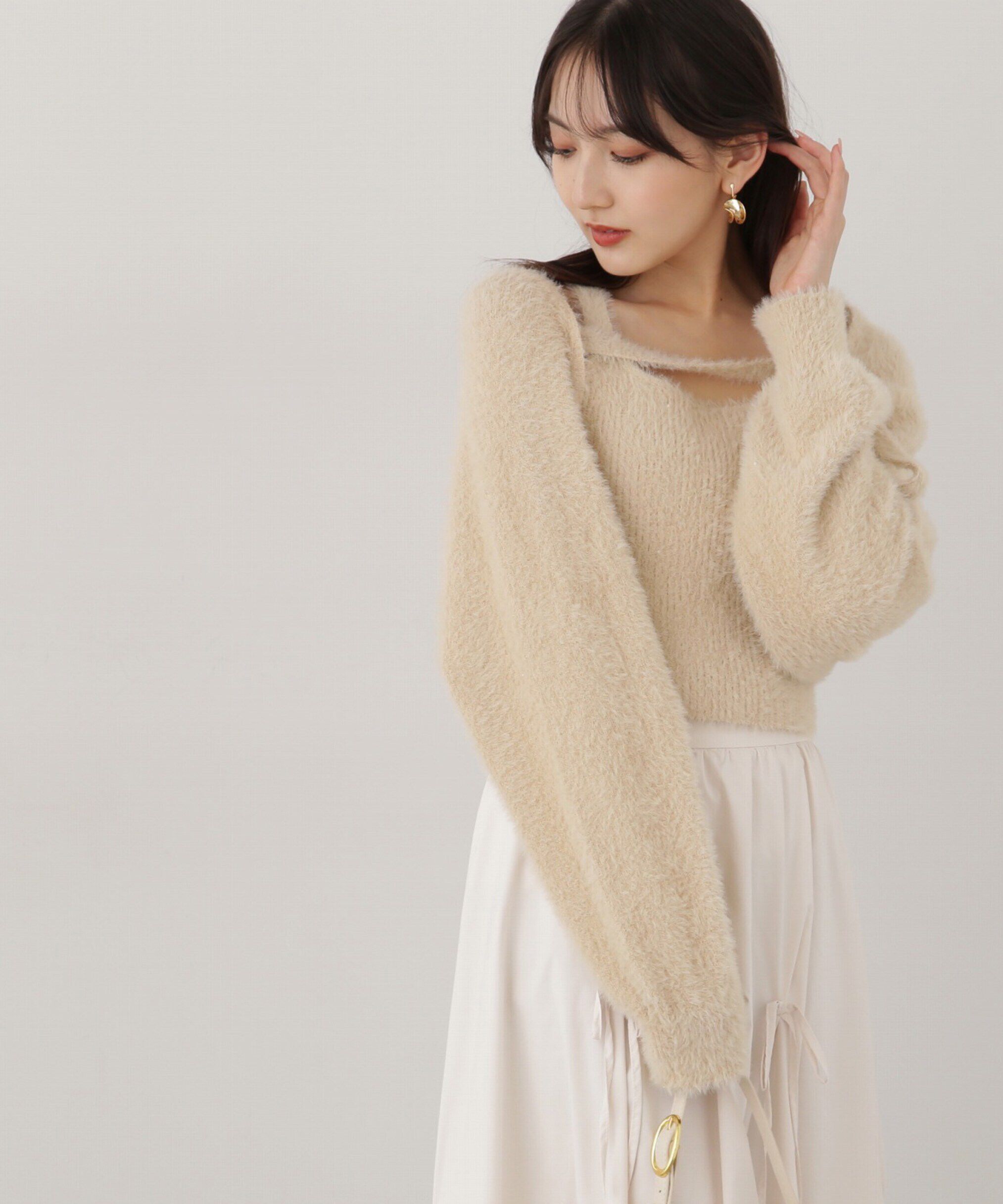 PROPORTION BODY DRESSING「フェザーキャミカーディガン」|ニット・セーター|