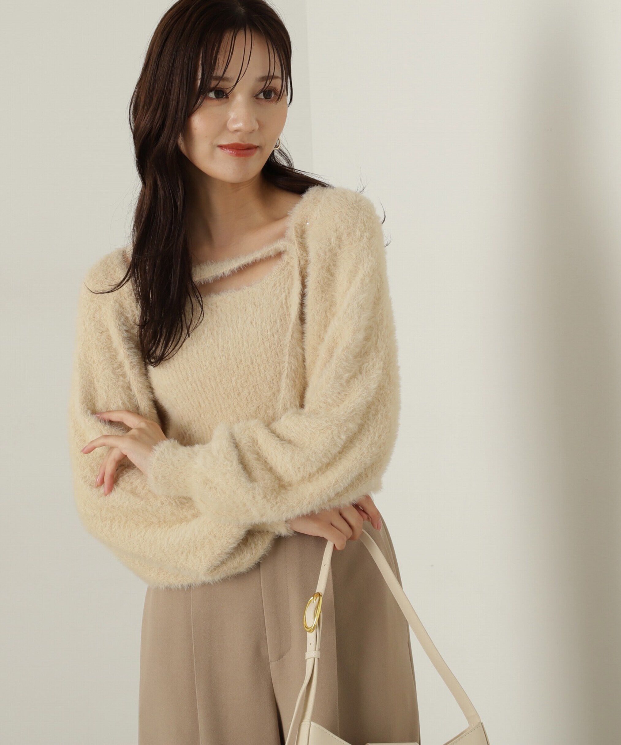 PROPORTION BODY DRESSING「フェザーキャミカーディガン」|ニット・セーター|