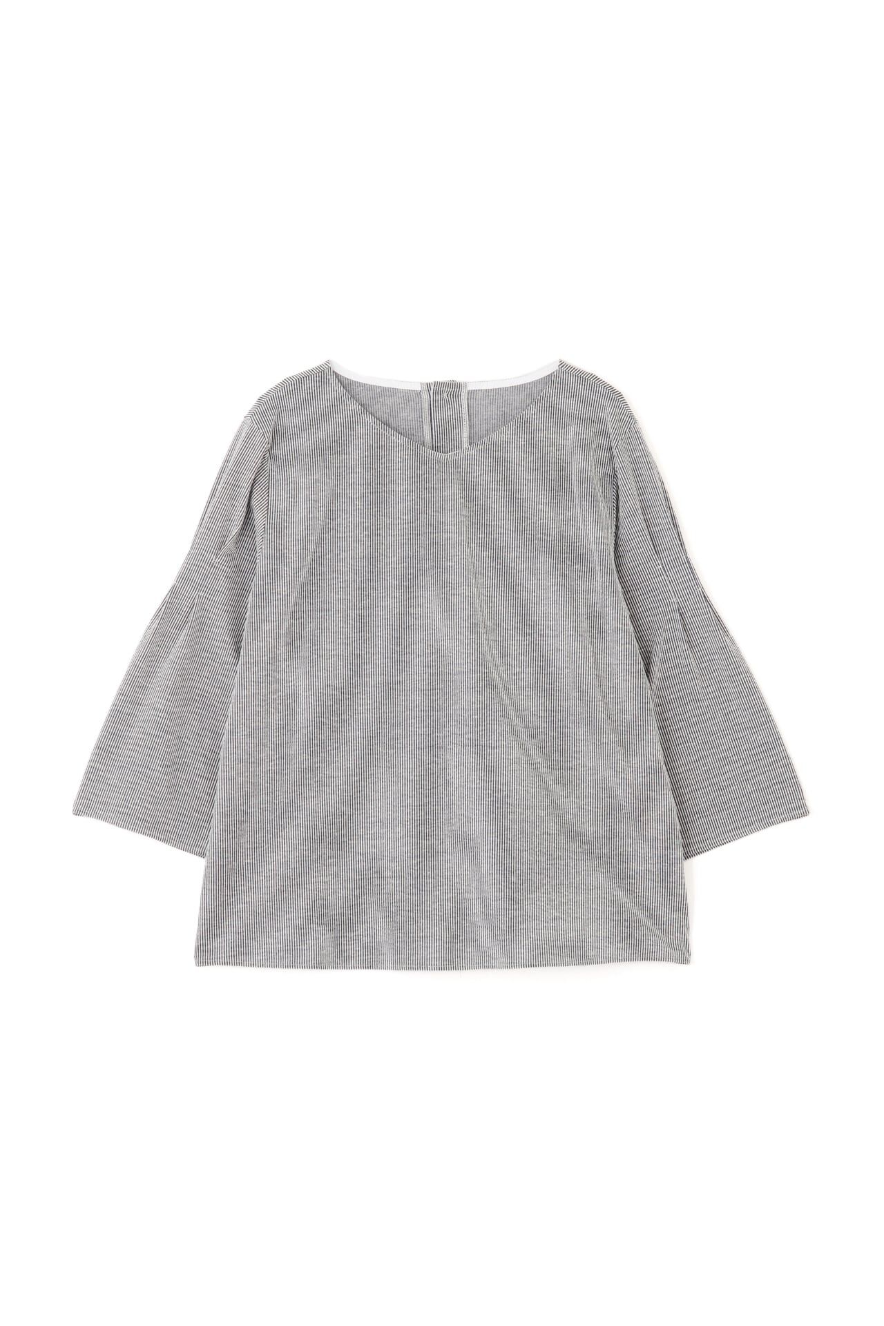  「◆ジャガードストライプジャージーＶネックプルオーバー」|Tシャツ・カットソー|