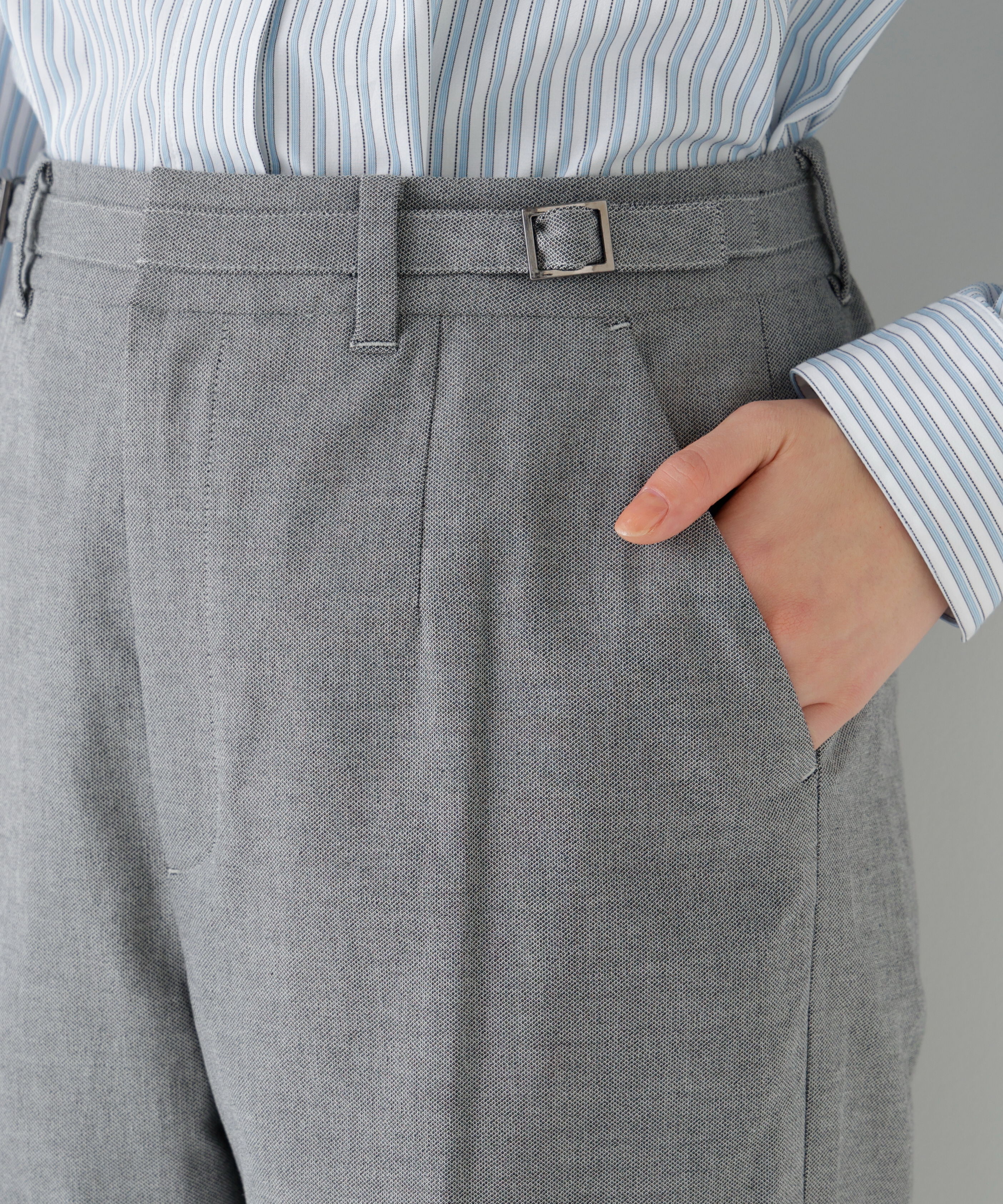  「◆《マルチサイズ/ウォッシャブル》ドビーストレッチストレートパンツ」|その他|