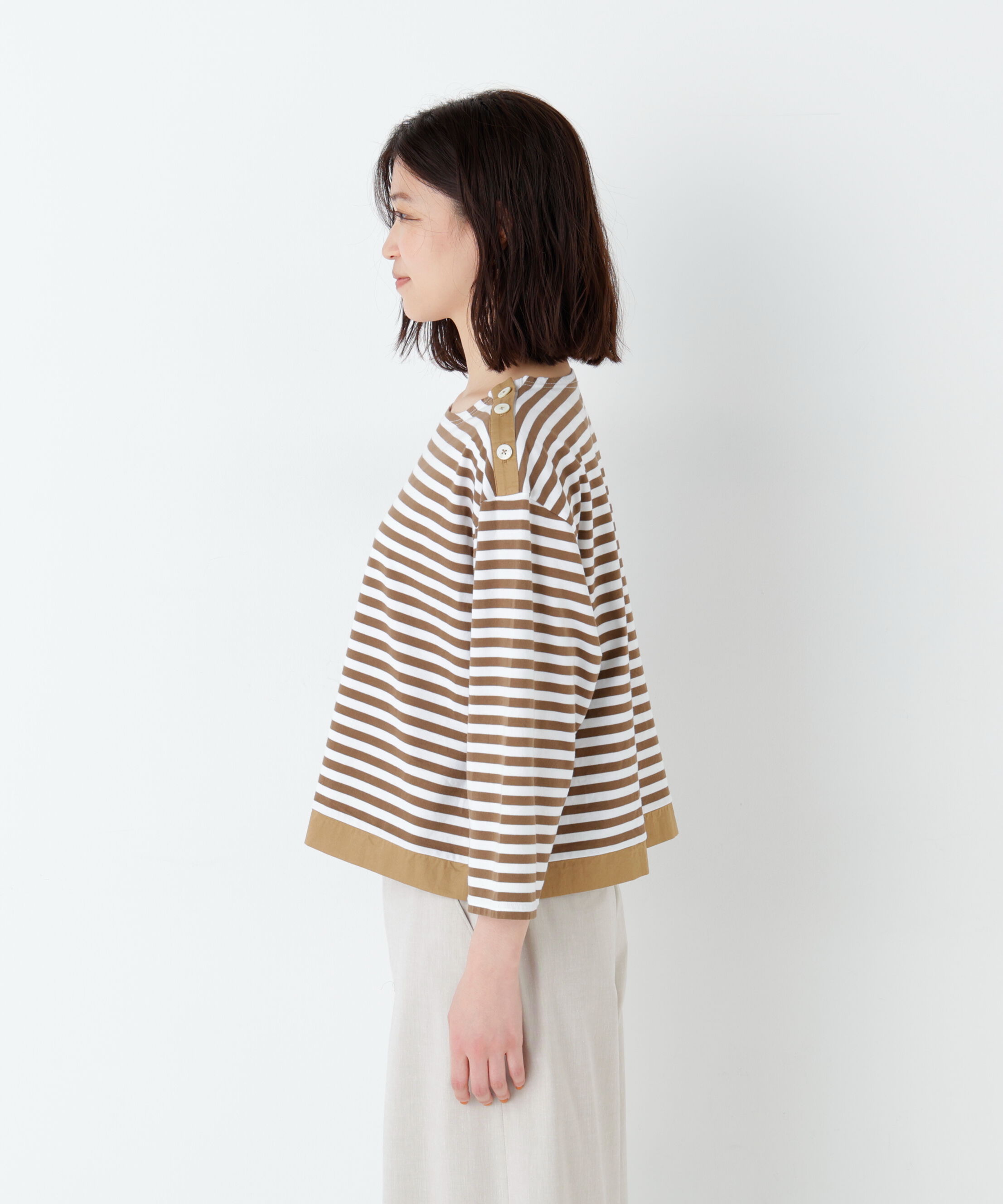  「天竺ボーダーカットソー」|Tシャツ・カットソー|
