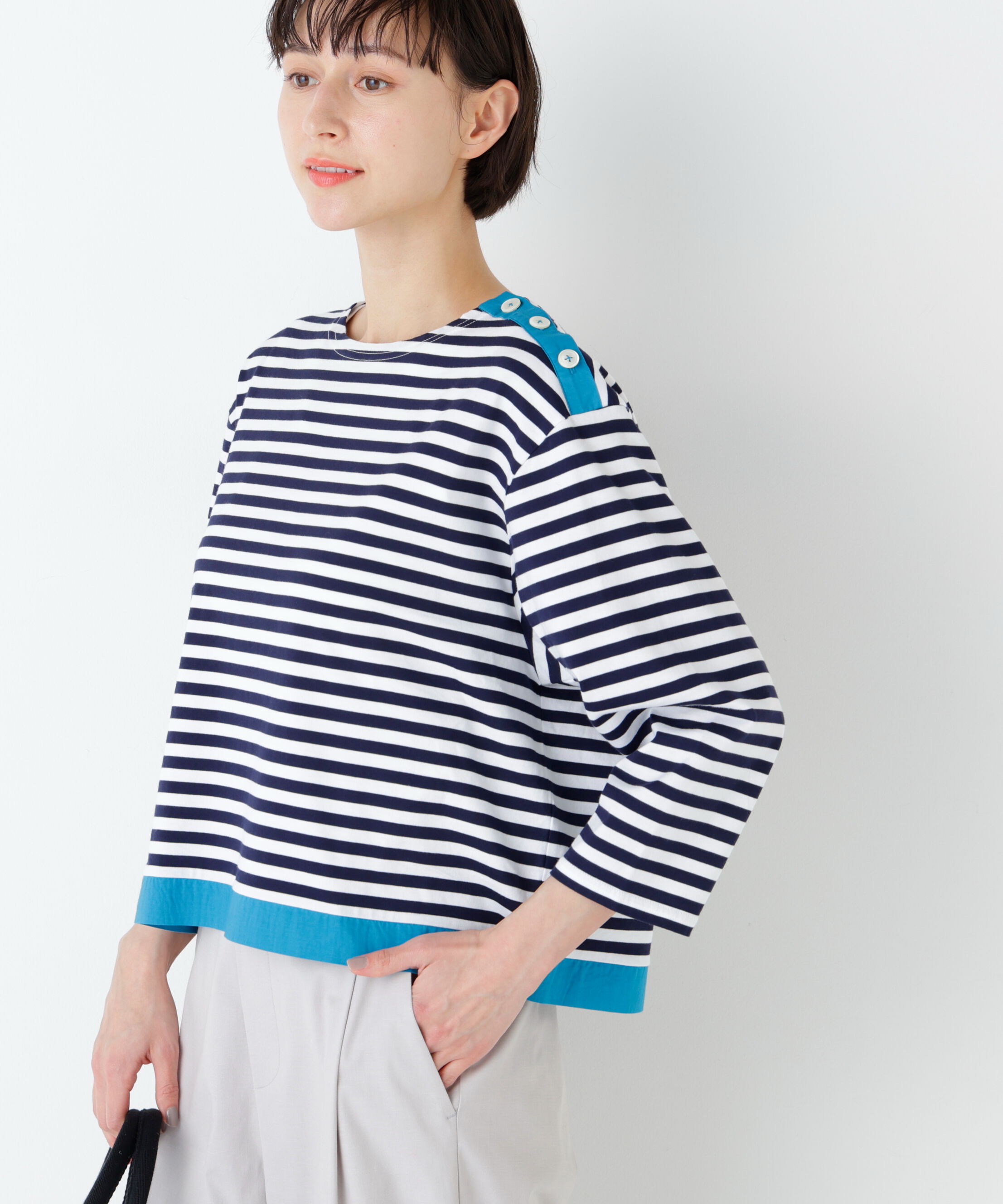  「天竺ボーダーカットソー」|Tシャツ・カットソー|