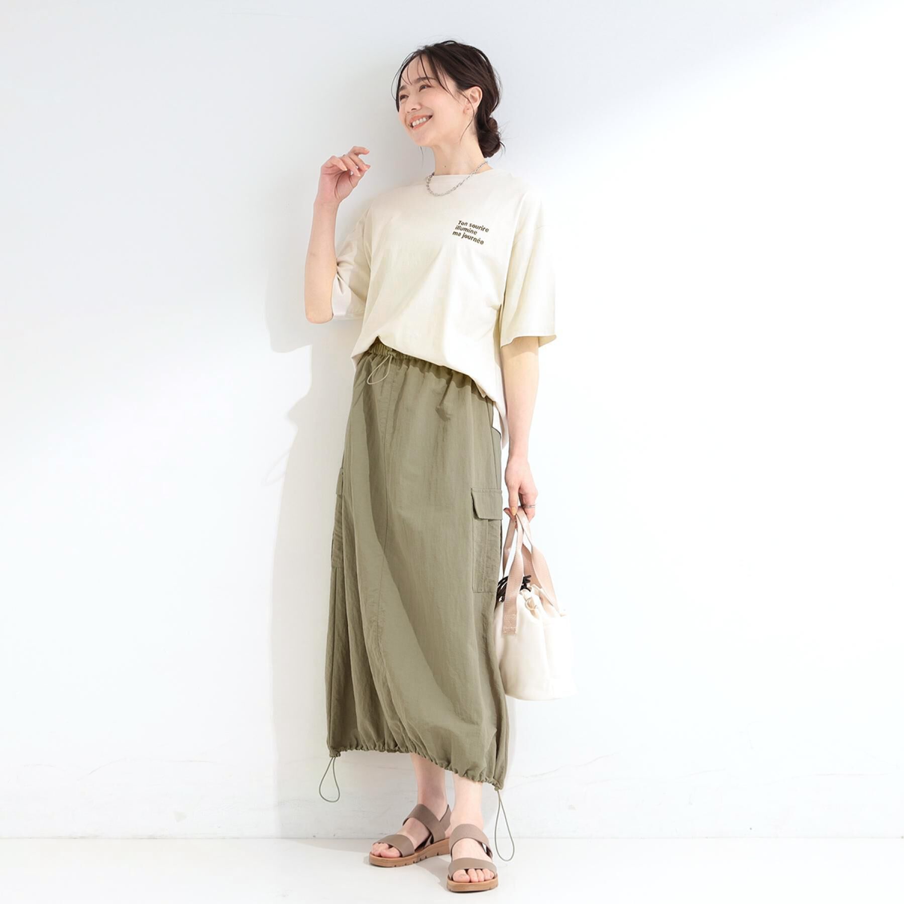 SHOO･LA･RUE「【綿100%/S-LL/プチプラ】ゆるシルエット シンプルTシャツ」|Tシャツ・カットソー|