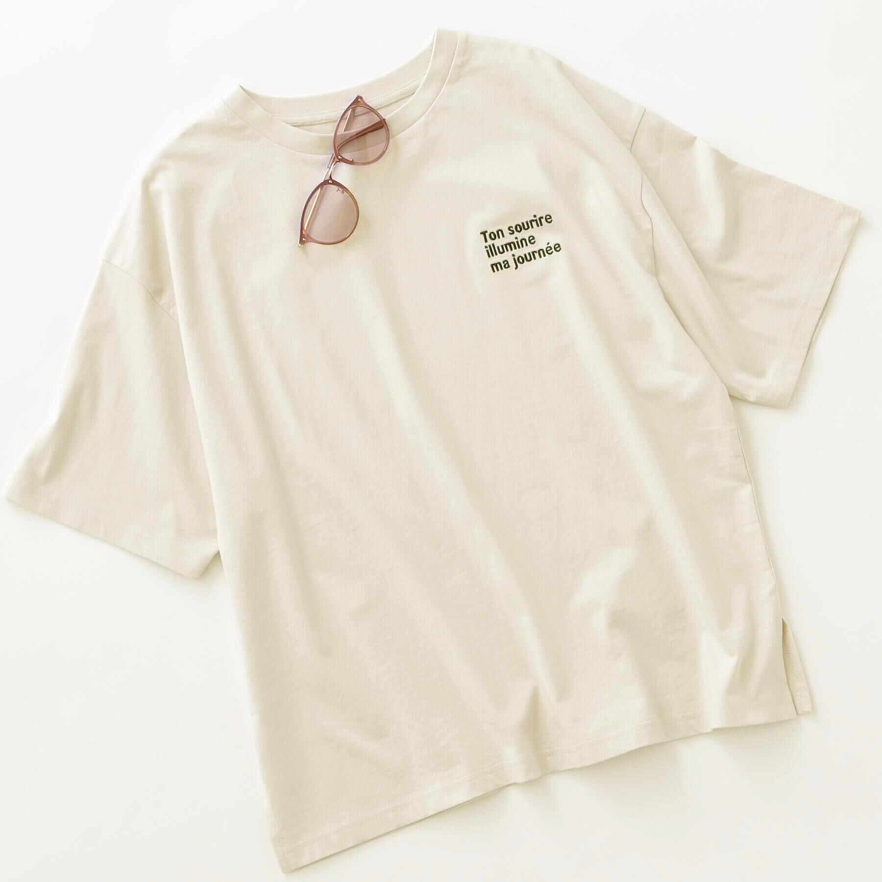 SHOO･LA･RUE「【綿100%/S-LL/プチプラ】ゆるシルエット シンプルTシャツ」|Tシャツ・カットソー|