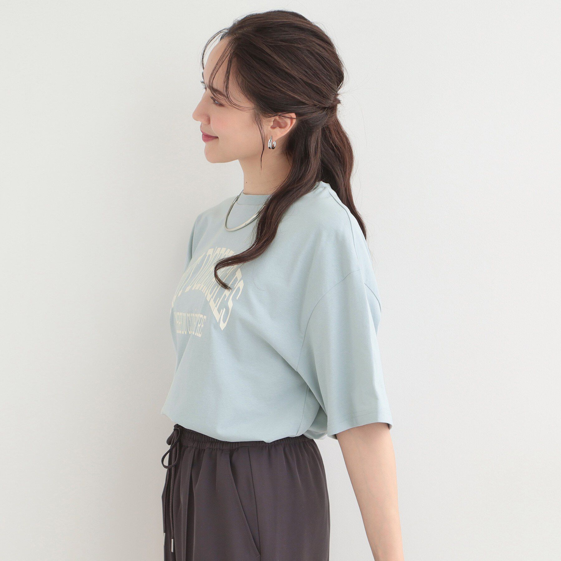 SHOO･LA･RUE「【綿100%/S-LL/プチプラ】ゆるシルエット シンプルTシャツ」|Tシャツ・カットソー|