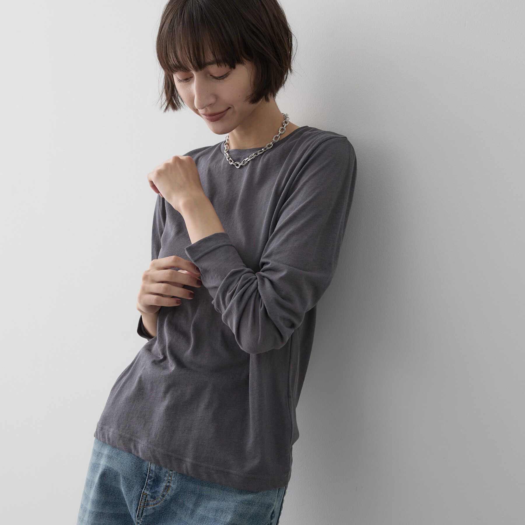 Dessin「クルーネックシアーロングTシャツ」|Tシャツ・カットソー|