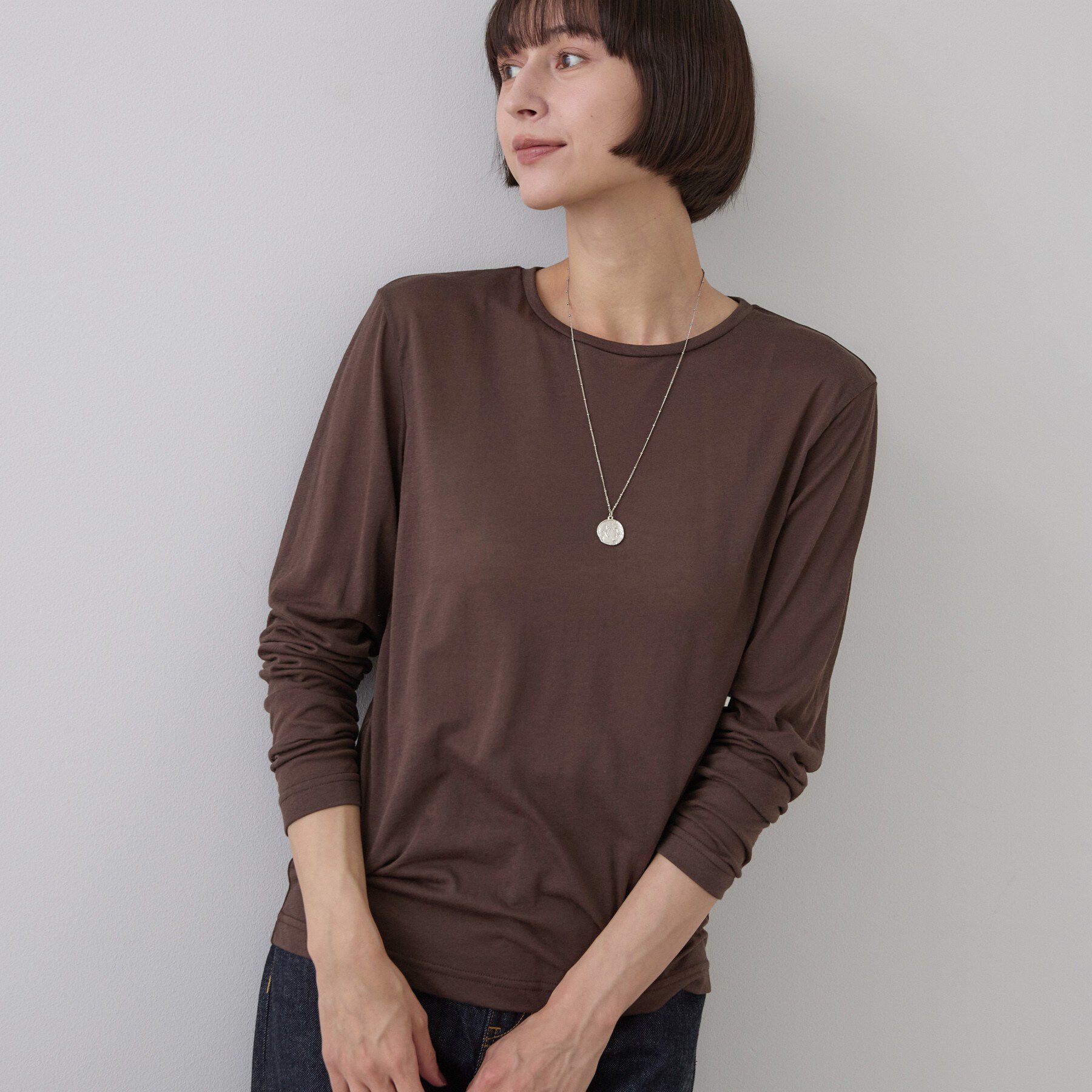 Dessin「クルーネックシアーロングTシャツ」|Tシャツ・カットソー|