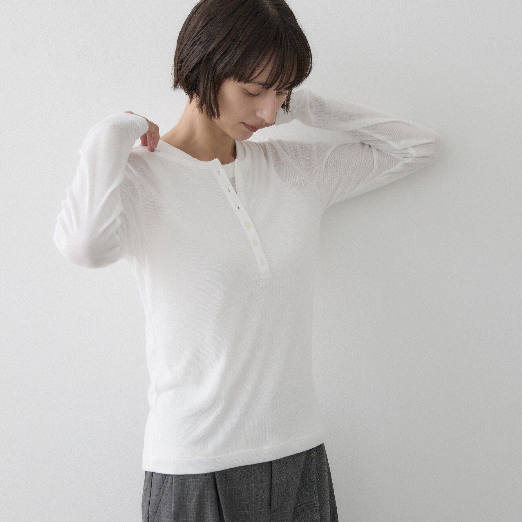 Dessin「シアーテレコヘンリーネックプルオーバー」|Tシャツ・カットソー|