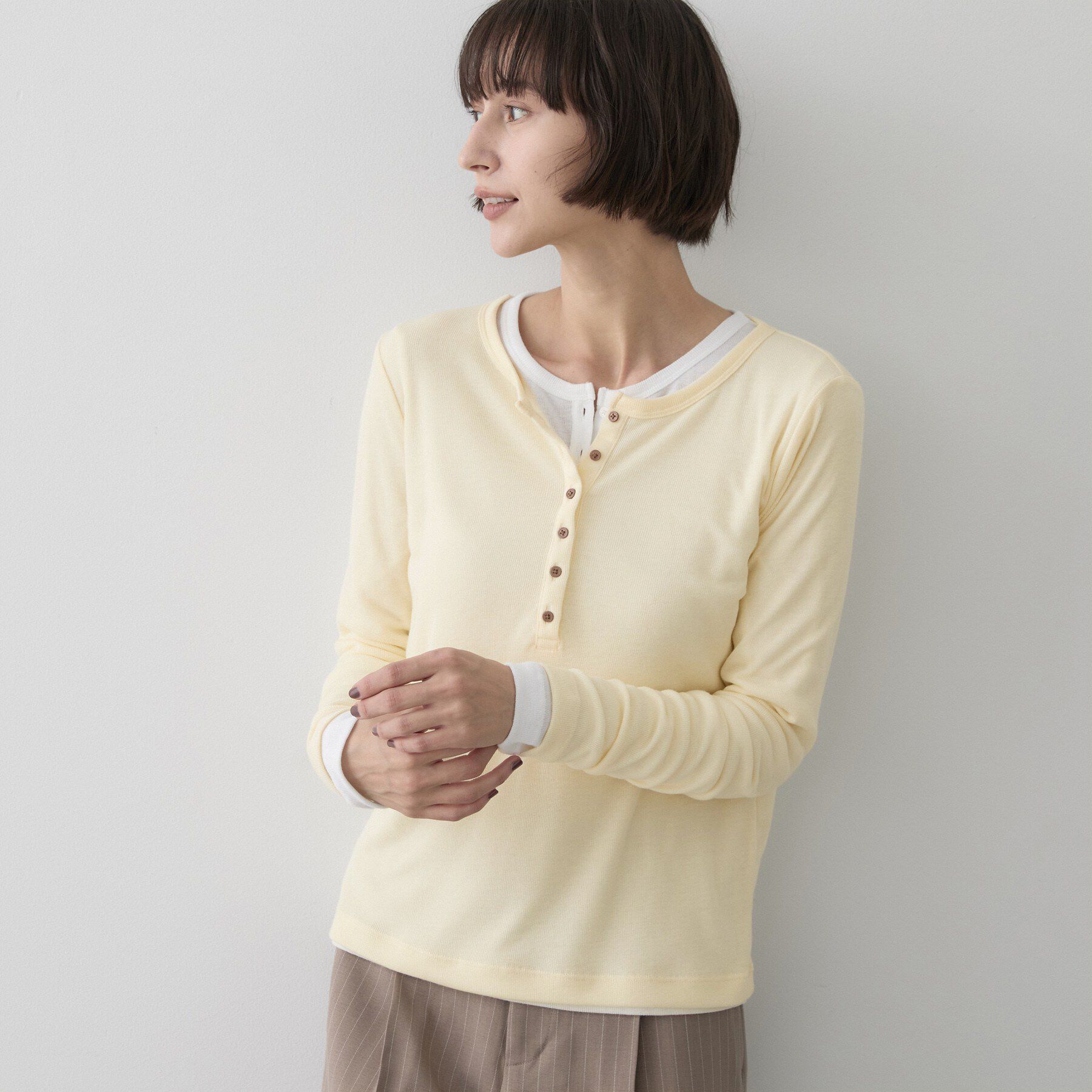 Dessin「シアーテレコヘンリーネックプルオーバー」|Tシャツ・カットソー|