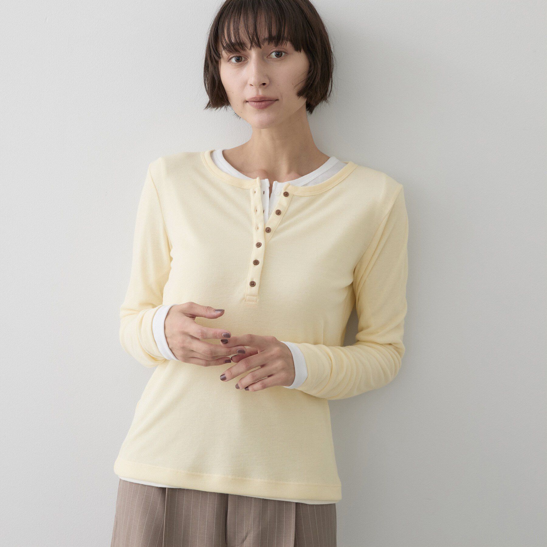 Dessin「シアーテレコヘンリーネックプルオーバー」|Tシャツ・カットソー|