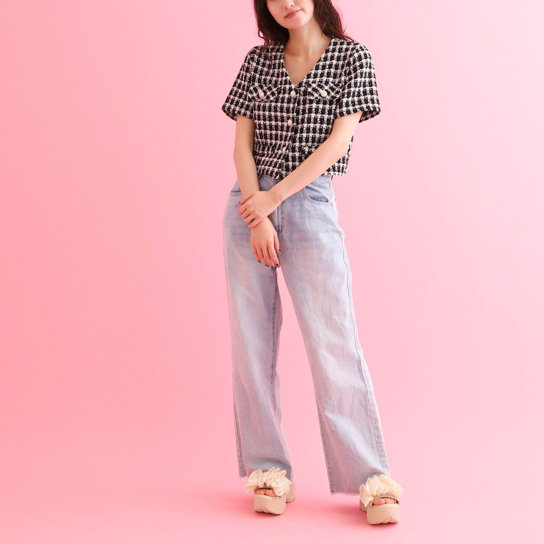 csT&P「厚底ビックシフォンサンダル」|サンダル|