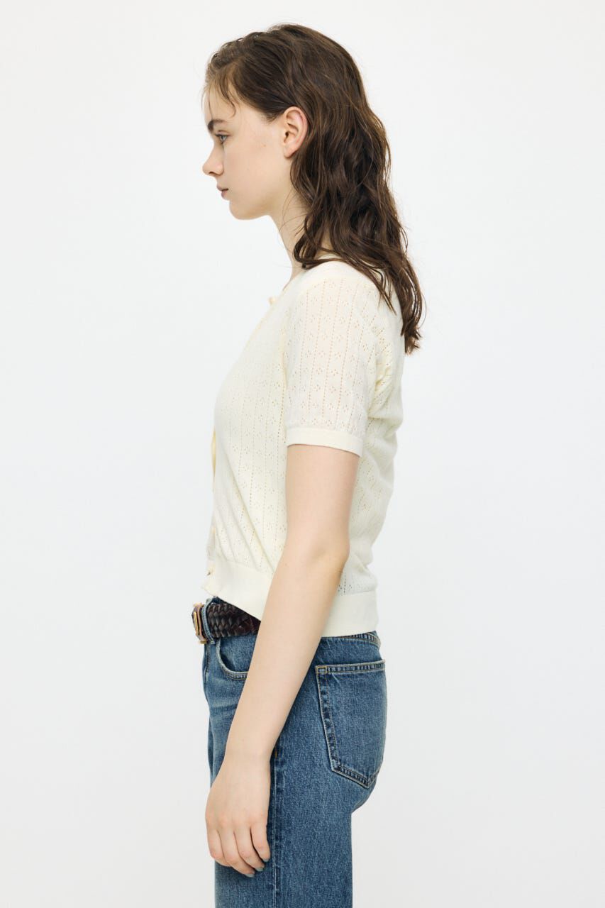 MOUSSY「EYELET KNIT カーディガン」|ニット・セーター|