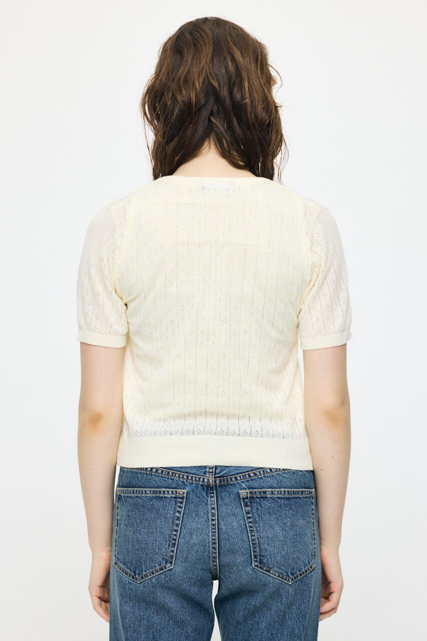 MOUSSY「EYELET KNIT カーディガン」|ニット・セーター|