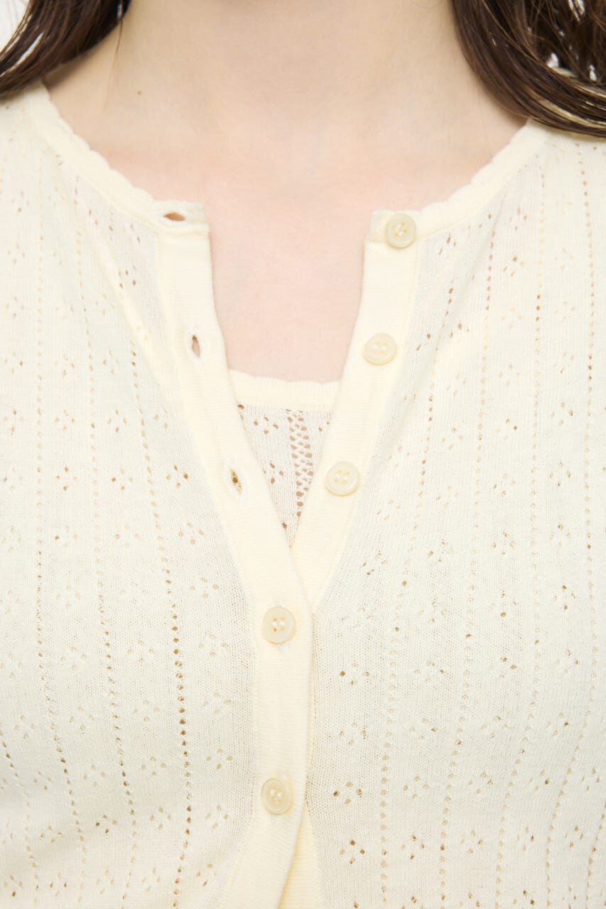 MOUSSY「EYELET KNIT カーディガン」|ニット・セーター|