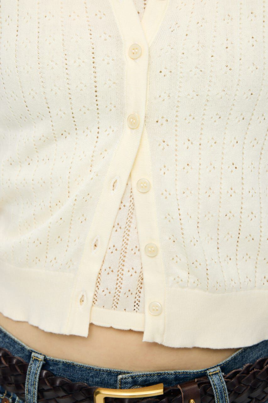 MOUSSY「EYELET KNIT カーディガン」|ニット・セーター|